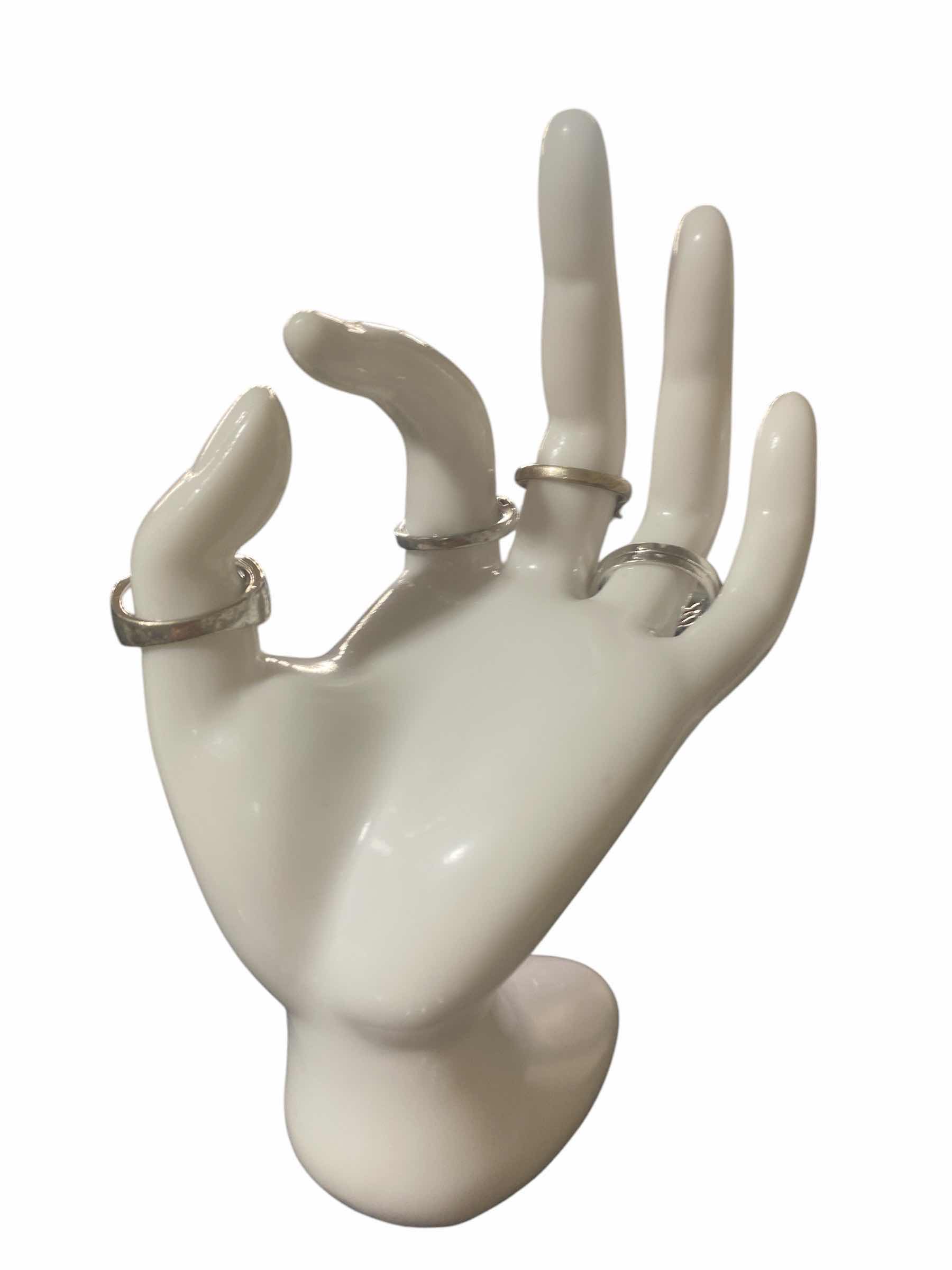 Photo 1 of 4 - 925 STERLING SILVER RINGS WITH FAUX STONES SIZE 9