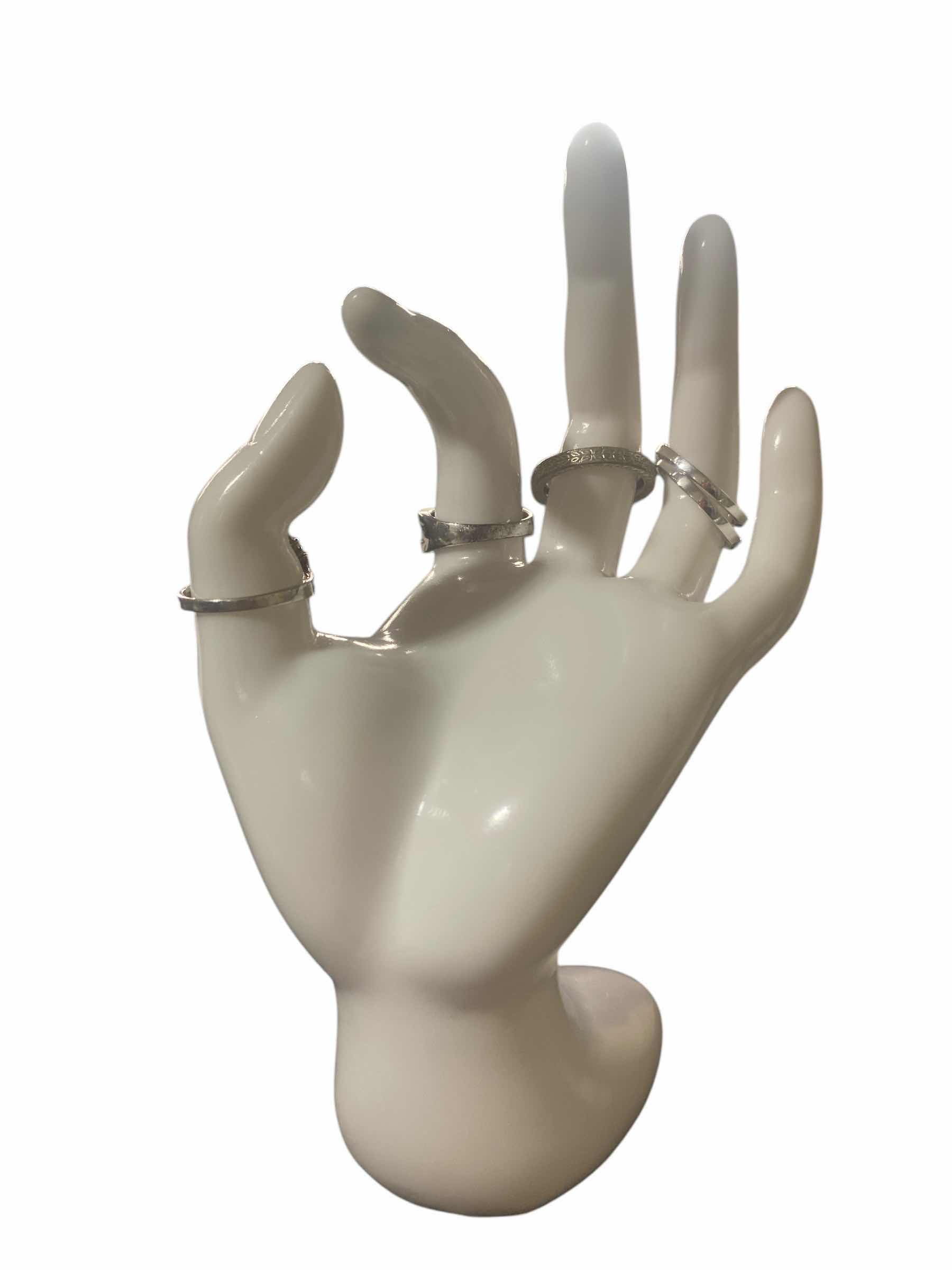 Photo 1 of 4 - 925 STERLING SILVER RINGS WITH FAUX STONES SIZE 9