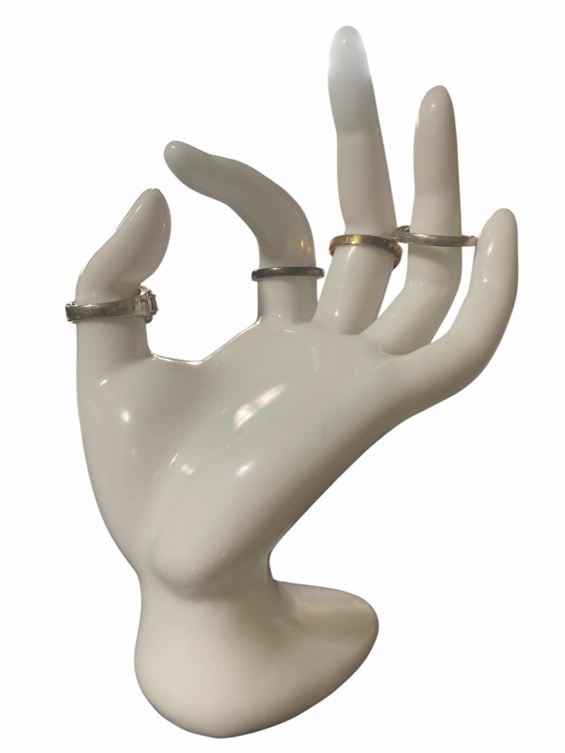 Photo 1 of 4 - 925 STERLING SILVER RINGS WITH FAUX STONES SIZE 8