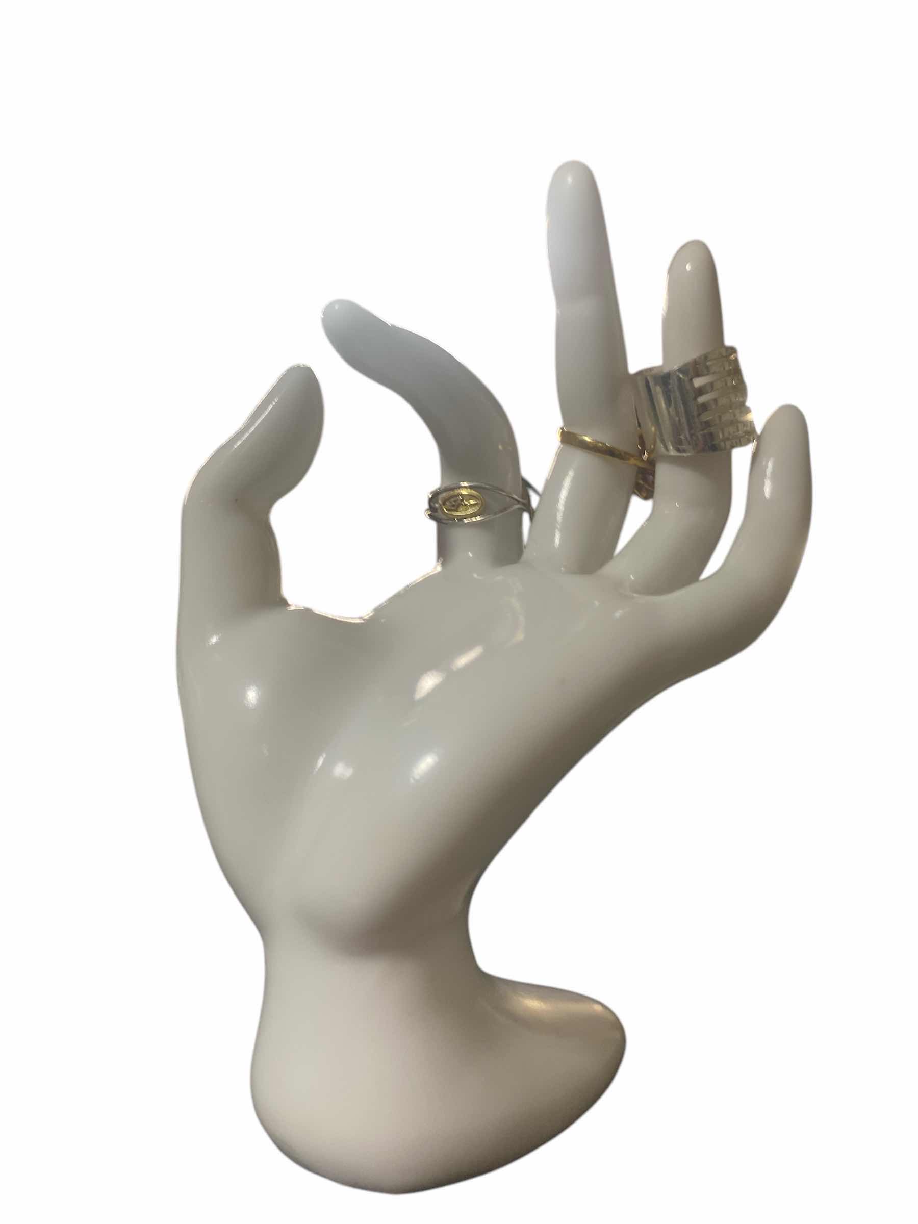 Photo 1 of 3 - 925 STERLING SILVER RINGS WITH FAUX STONES SIZE 7 to 8