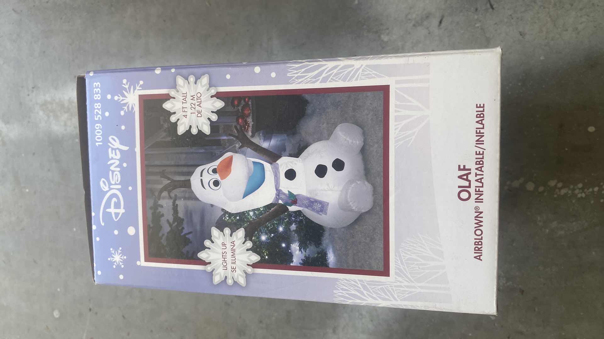 Photo 2 of 1 - DISNEY OLAF BLOW UP INFLATABLE 4’