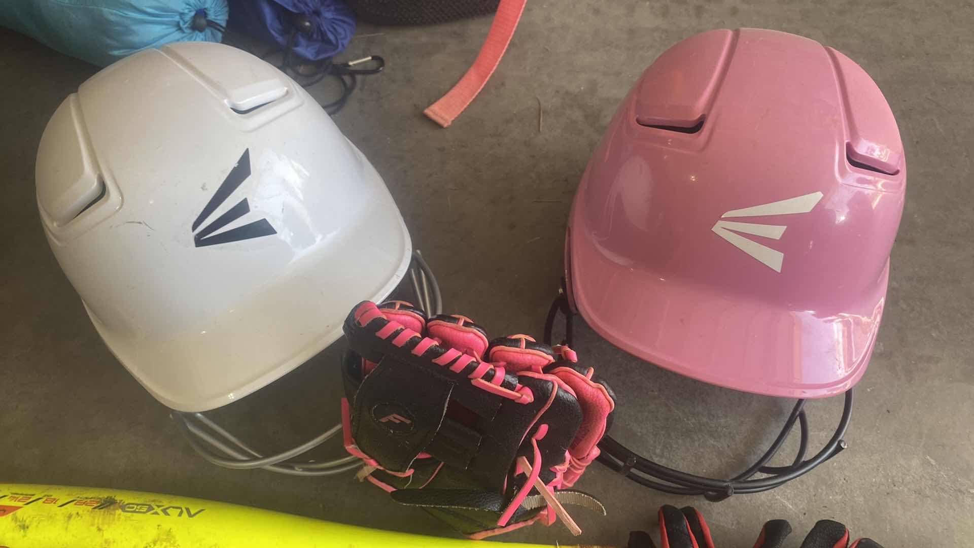 Photo 2 of 3 KIDS BASEBALL BATS, 1 HELMETS 1 GLOVE & PAIR OF GLOVES