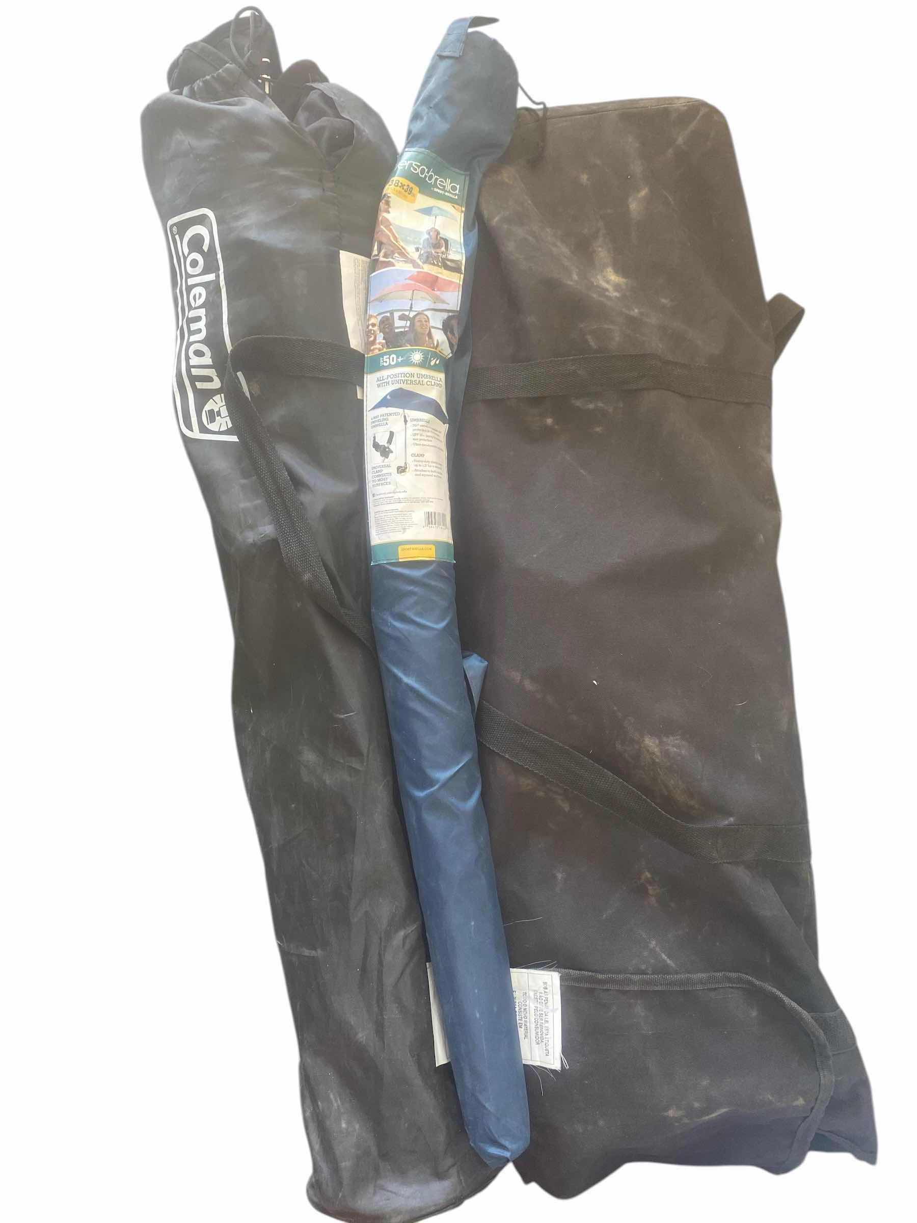 Photo 1 of 2 - FOLDING CHAIRS & 1 UMBRELLA