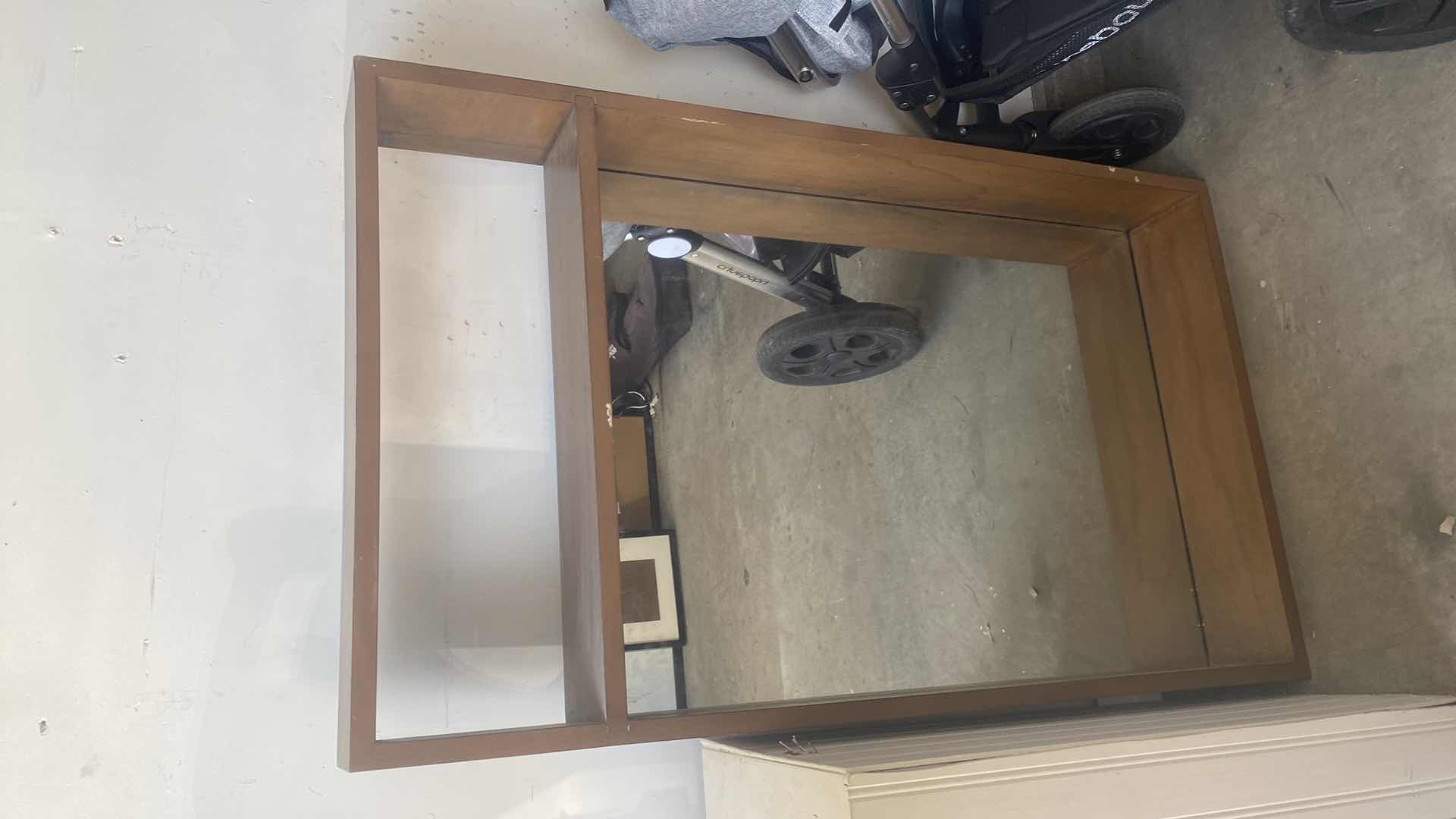 Photo 2 of WOOD FRAMED MIRROR WITH DISPLAY SHELF 24” x 5” H40”