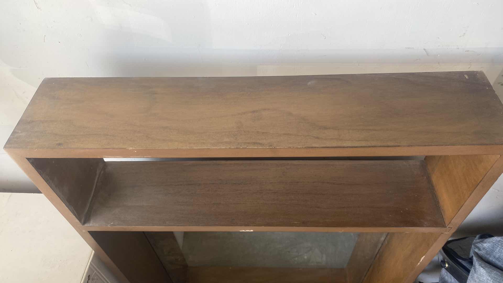 Photo 1 of WOOD FRAMED MIRROR WITH DISPLAY SHELF 24” x 5” H40”