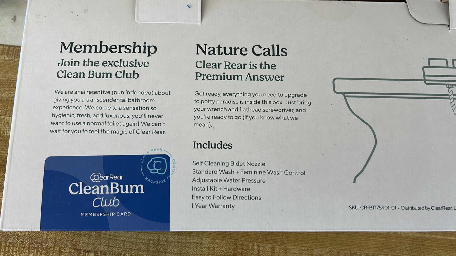 Photo 1 of NEW CLEAR REAR- THE BUTTLER