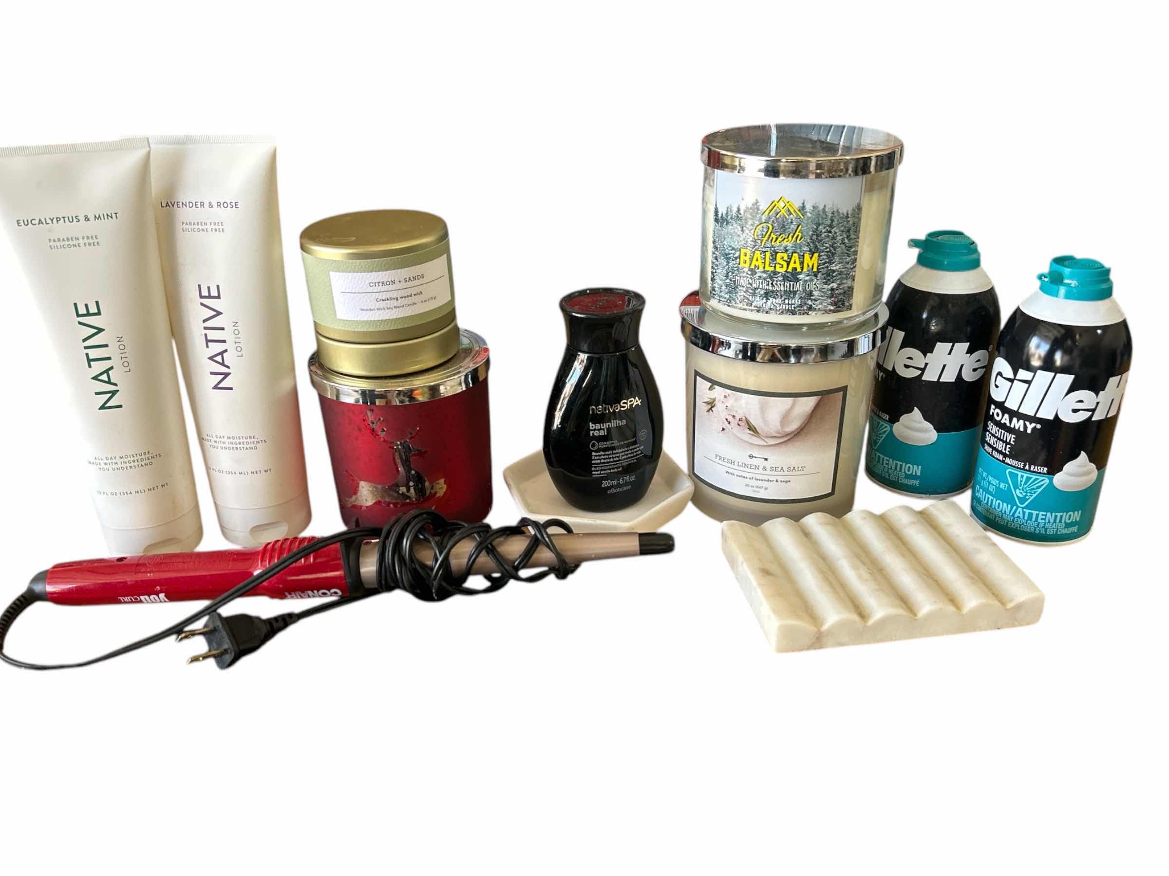 Photo 1 of CANDLES, CURLING IRON AND MORE