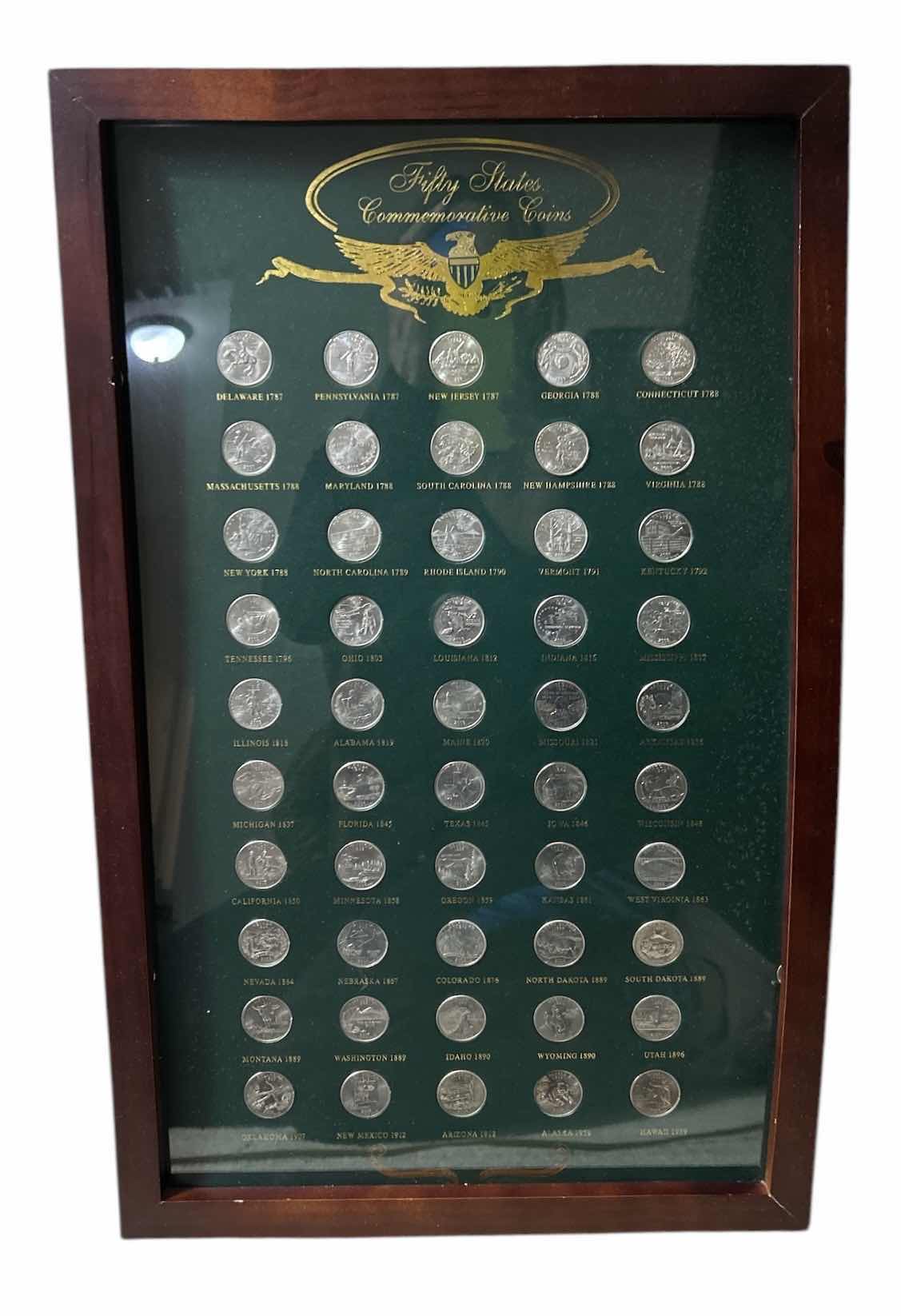 Photo 1 of FIFTY STATES COMMEMORATIVE COIN SHADOW BOX 13” x H21”