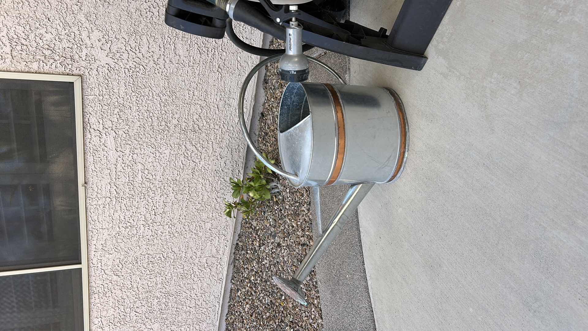 Photo 1 of HOSE, HOSE CART AND WATERING TIN