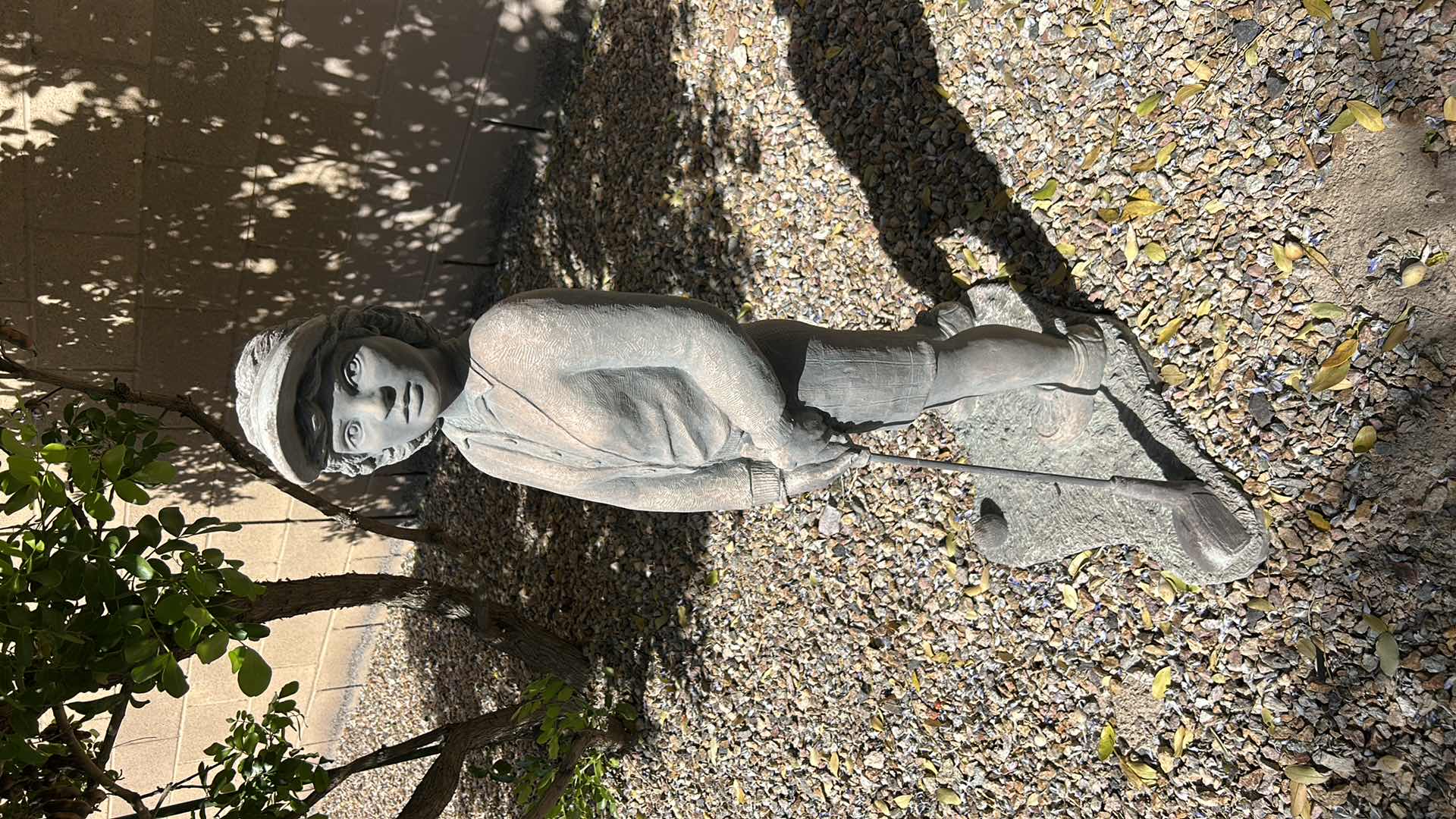 Photo 1 of HEAVY CONCRETE/PLASTER GOLFER YARD SCULPTURE H36”