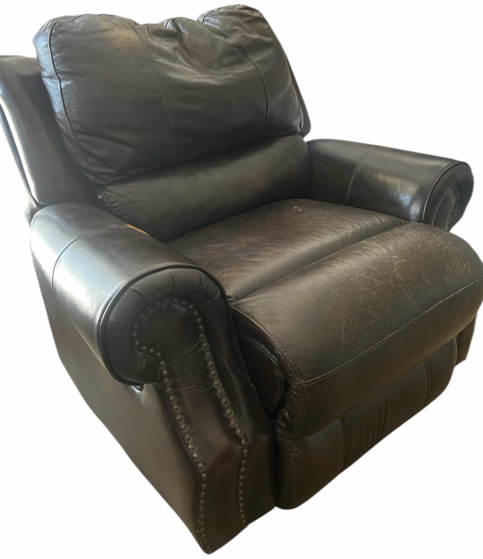 Photo 1 of BROWN LEATHER ROCKING CHAIR