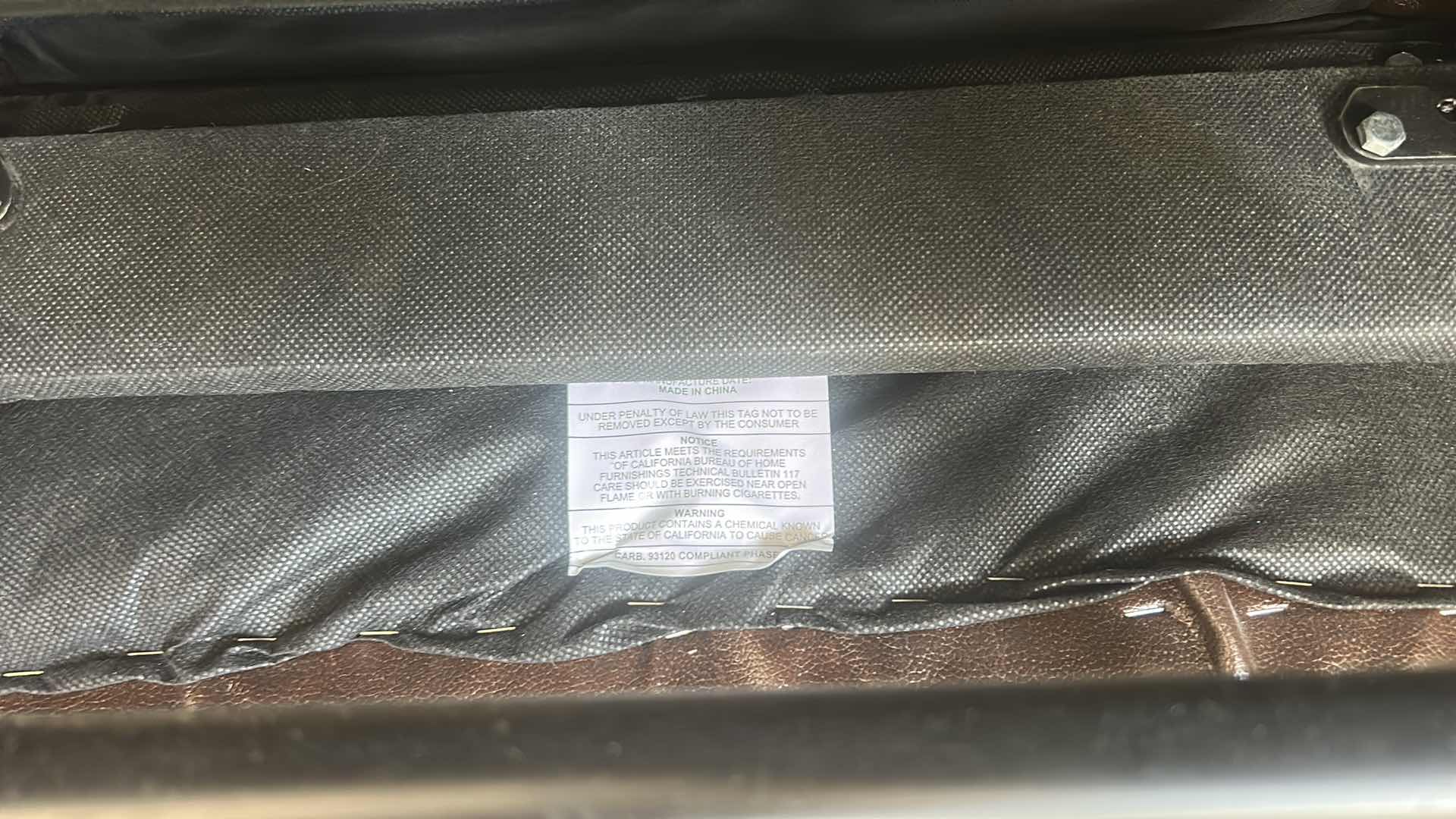 Photo 1 of BROWN LEATHER ROCKING CHAIR