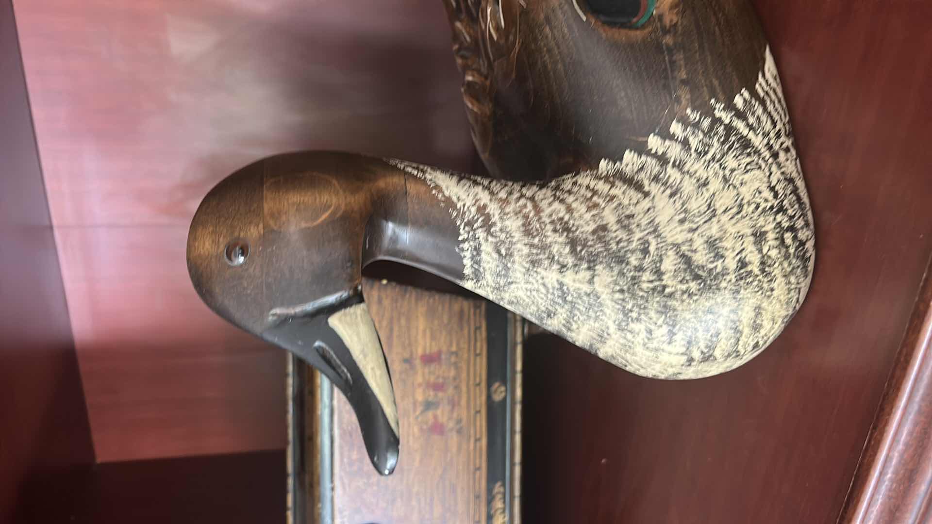 Photo 1 of  WOODED DECOY DUCK-SIGNED  16 1/2“ x H9“