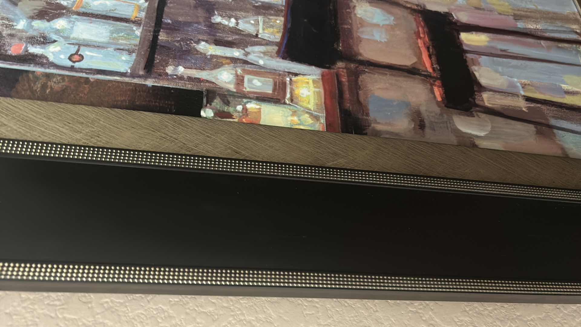 Photo 1 of FRAMED “PIANO BAR” BY RUANE MANNING ARTWORK 38 1/2” x H38”