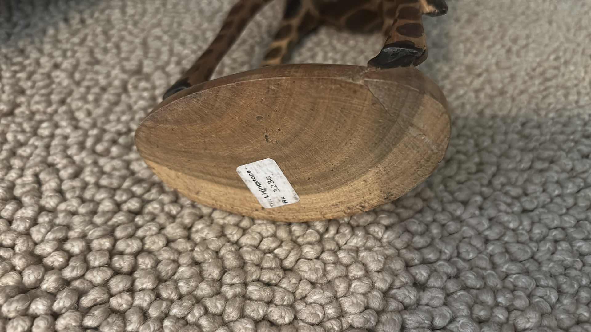 Photo 6 of WOOD GIRAFFE SCULPTURE H16”