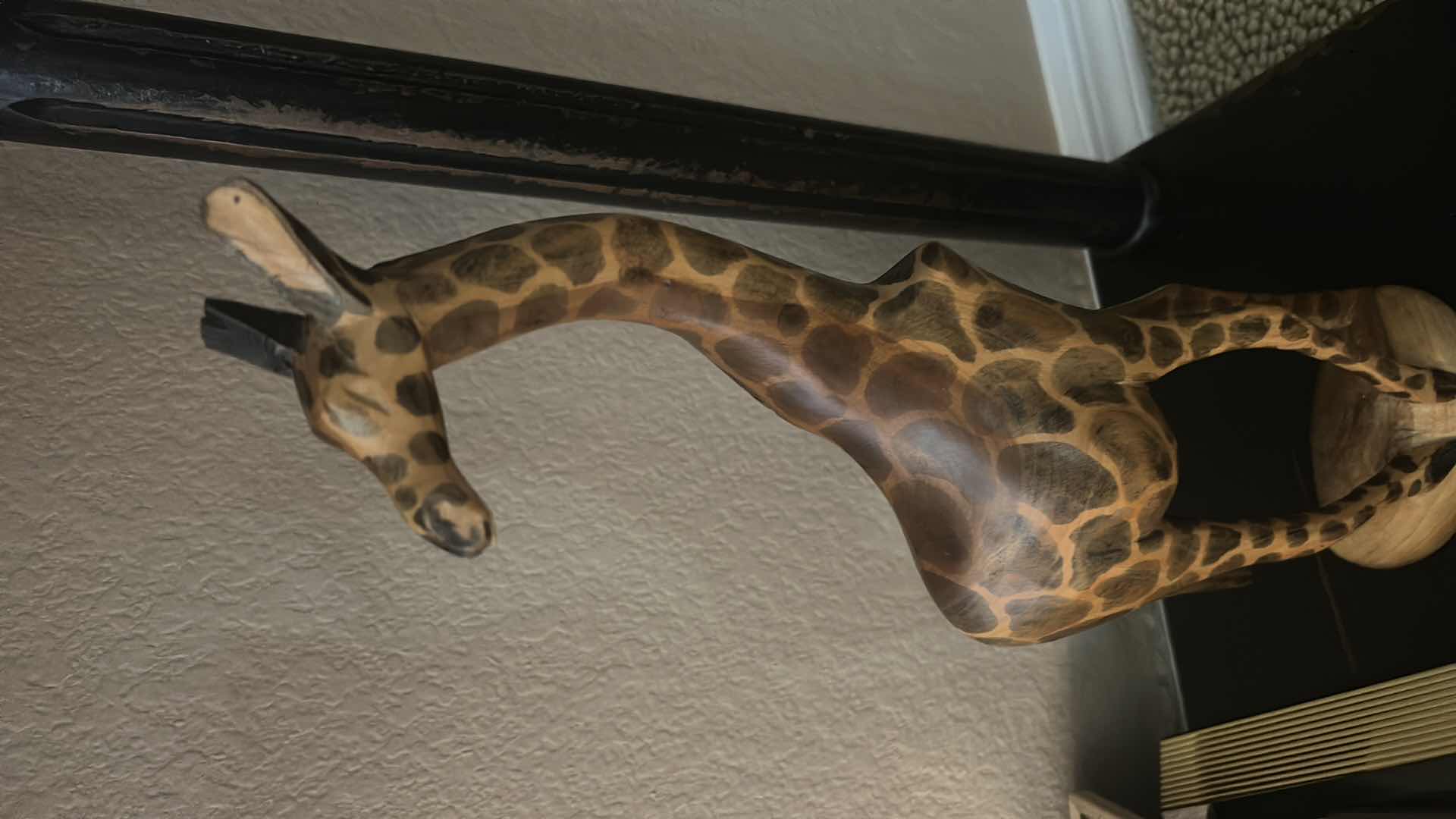 Photo 1 of WOOD GIRAFFE SCULPTURE H16”