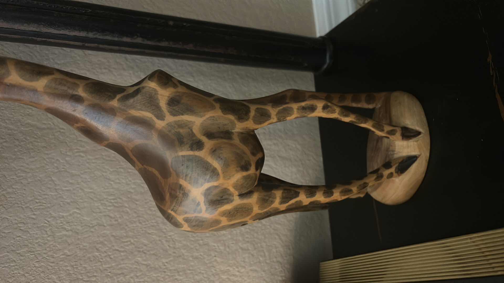 Photo 3 of WOOD GIRAFFE SCULPTURE H16”