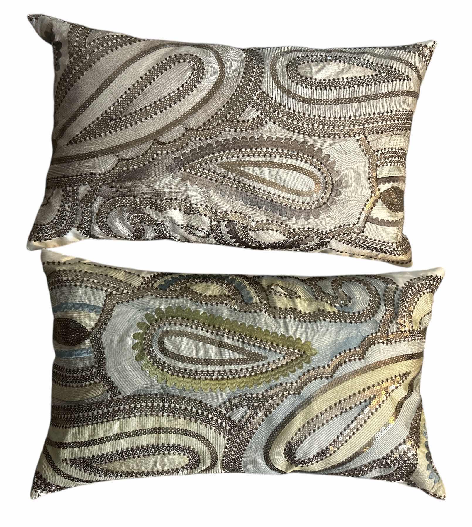 Photo 1 of 2 DECORATIVE SEQUIN PILLOWS 19” x 11”