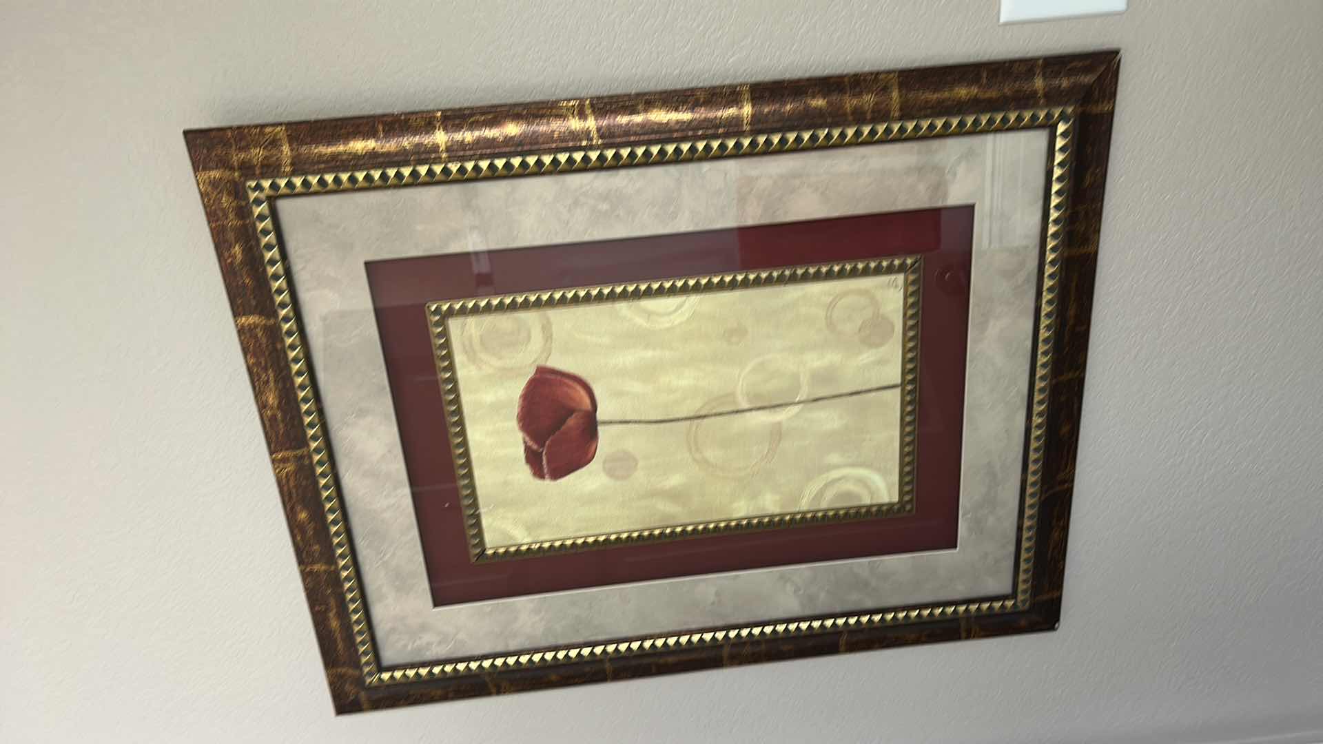 Photo 1 of FRAMED POPPIE ARTWORK 28” x H36 1/4”