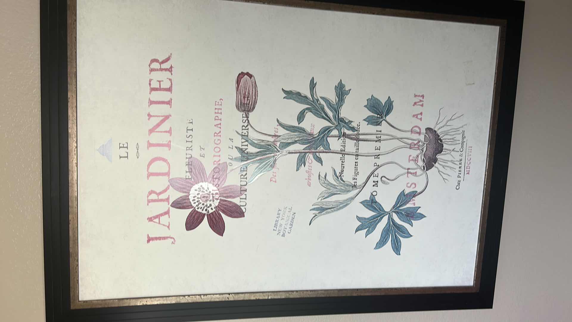 Photo 1 of FRAMED “JARDINIER” BOTANICAL ARTWORK 32“ x H44“