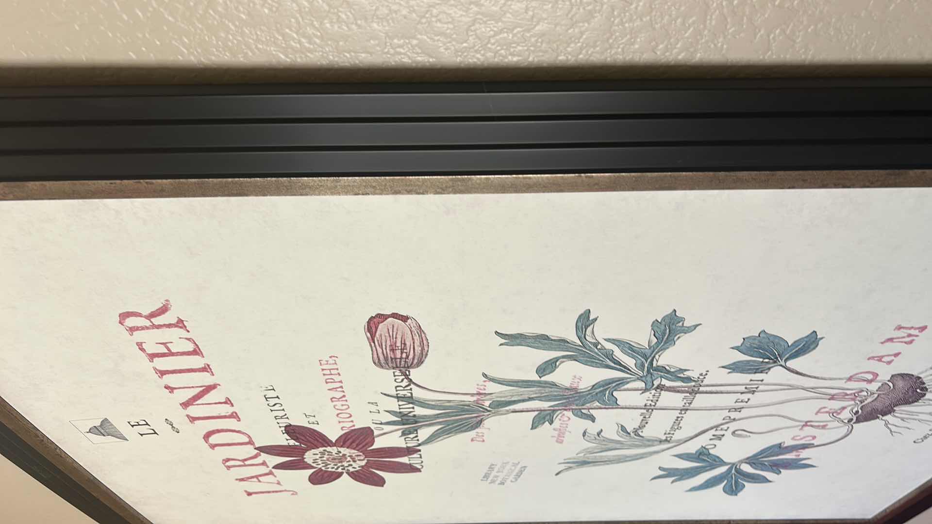 Photo 1 of FRAMED “JARDINIER” BOTANICAL ARTWORK 32“ x H44“