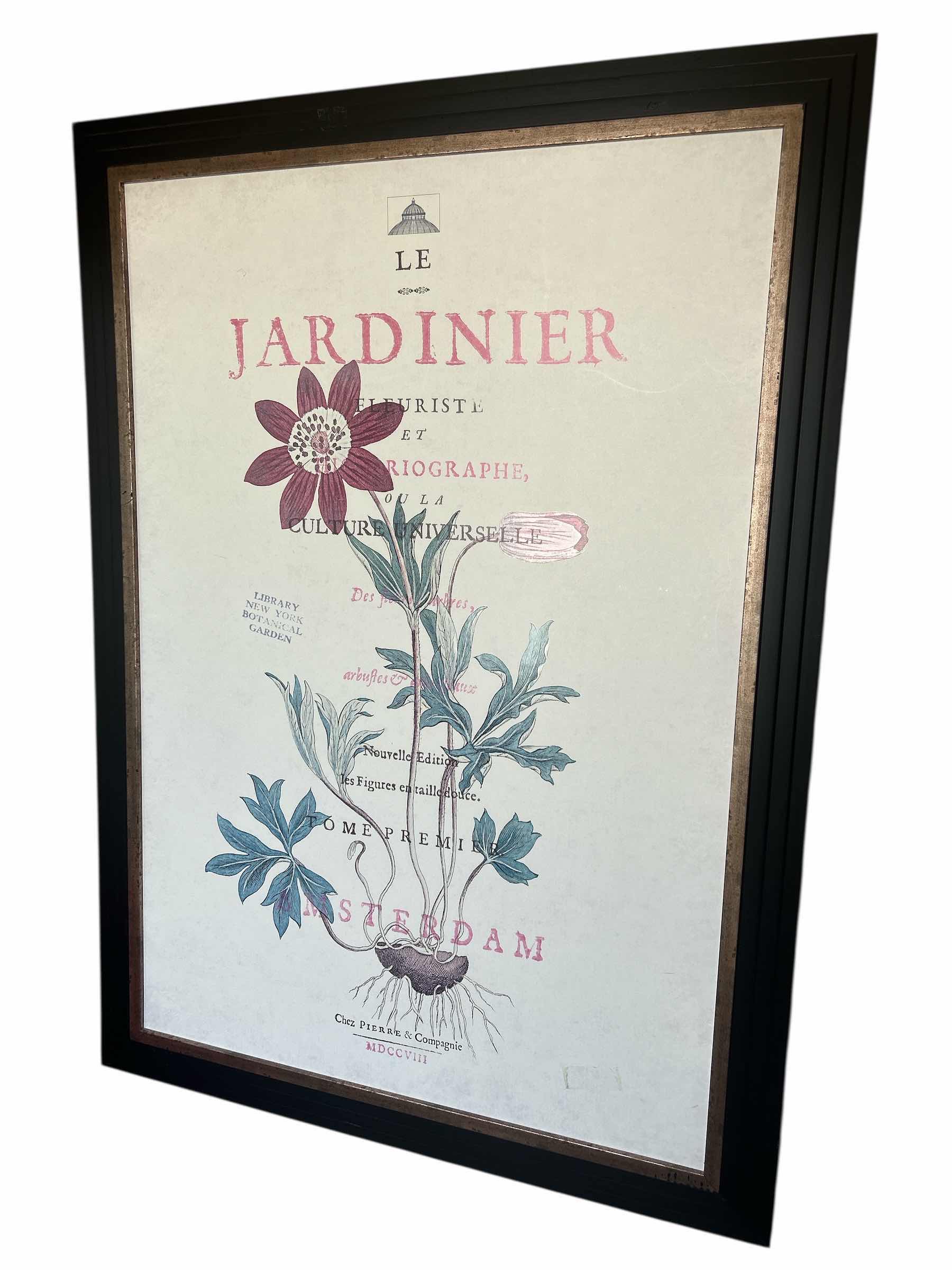 Photo 1 of FRAMED “JARDINIER” BOTANICAL ARTWORK 32“ x H44“