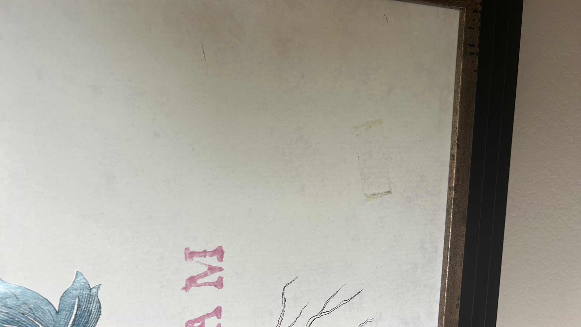 Photo 1 of FRAMED “JARDINIER” BOTANICAL ARTWORK 32“ x H44“