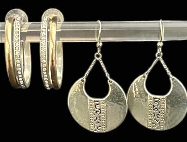 Photo 1 of 2 PAIRS-BRIGHTON GOLD PIERCED EARRINGS