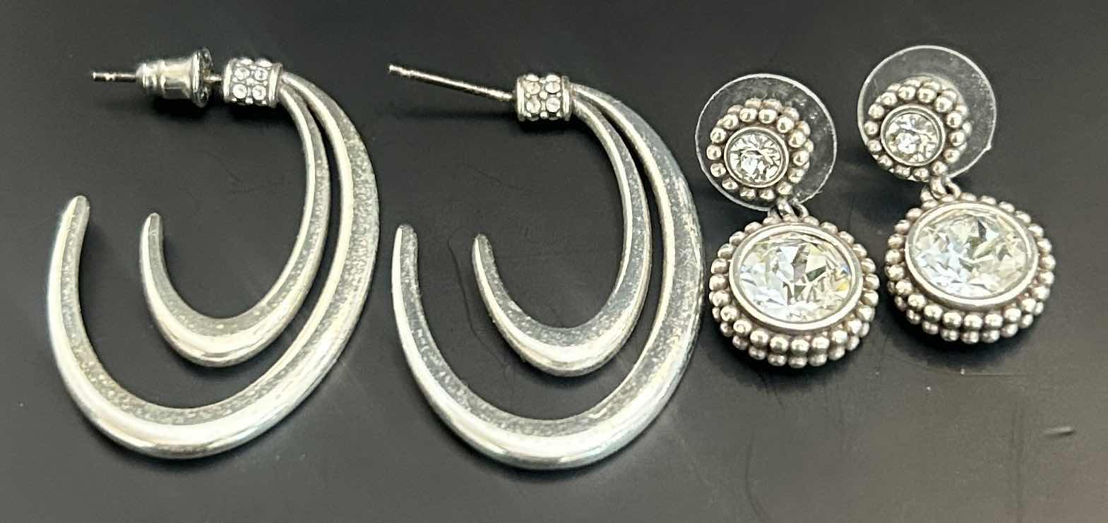 Photo 1 of 2 PRS-BRIGHTON SILVER-TONE PIERCED EARRINGS