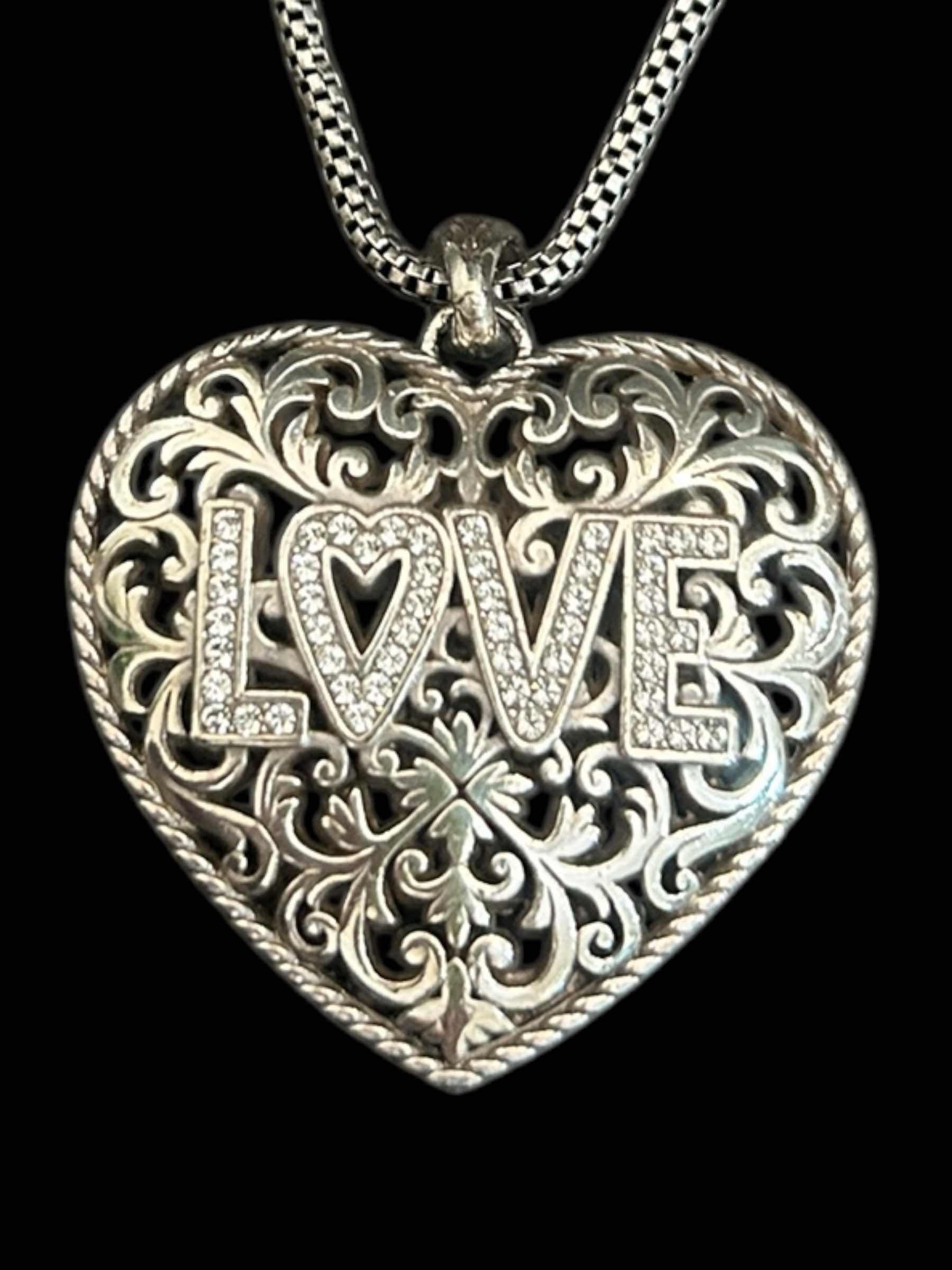 Photo 1 of  32” BRIGHTON HEART PENDANT "LOVE" NECKLACE 