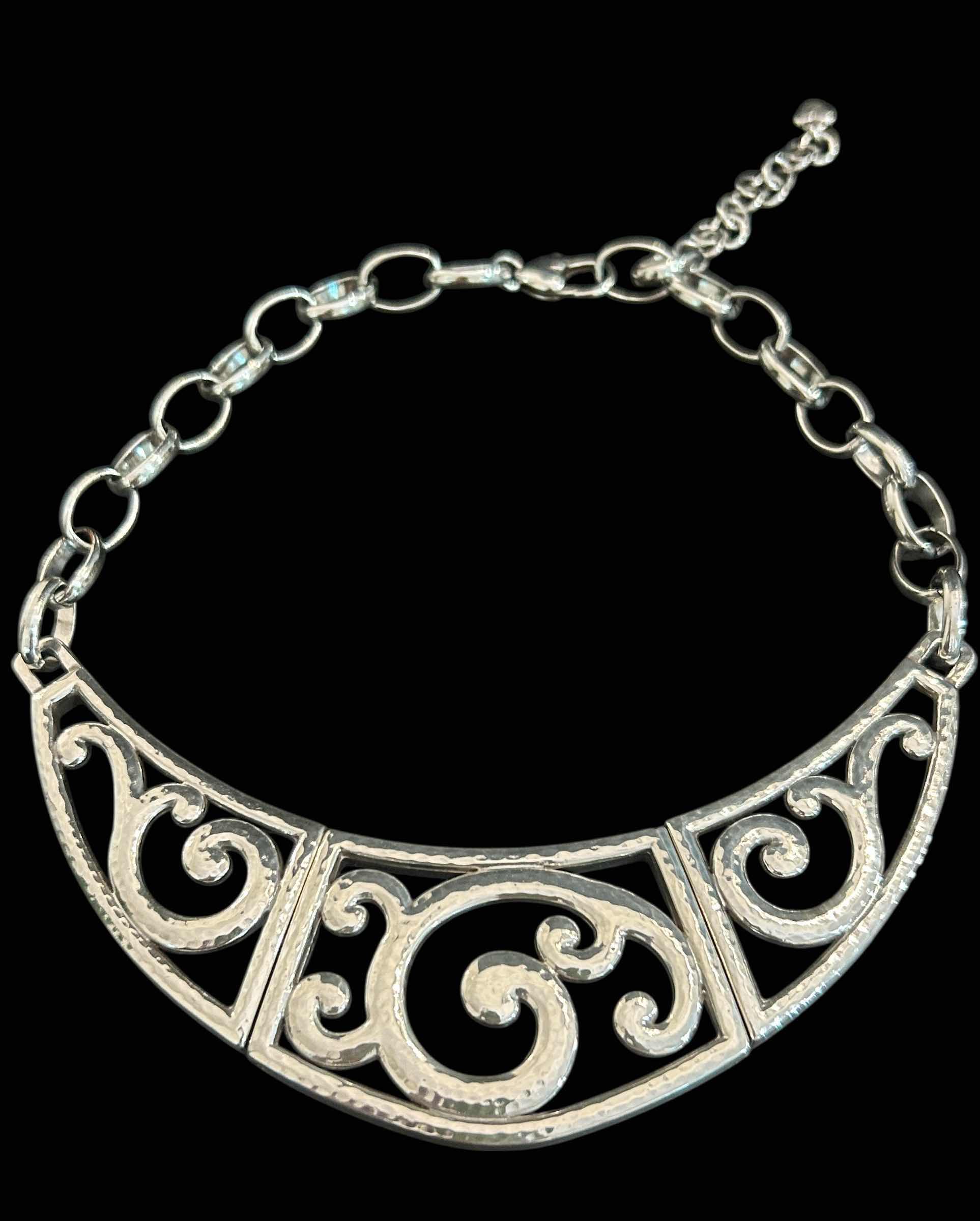 Photo 1 of BRIGHTON SILVER-TONE CHUNKY CHOCKER NECKLACE