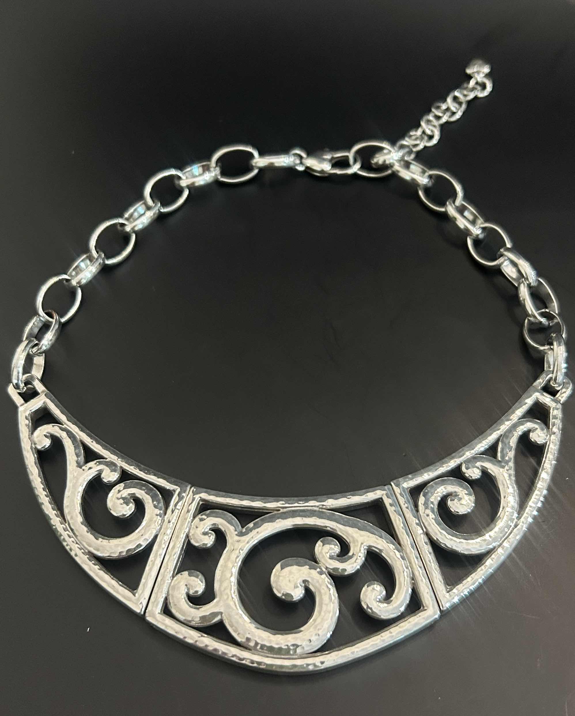 Photo 1 of BRIGHTON SILVER-TONE CHUNKY CHOCKER NECKLACE