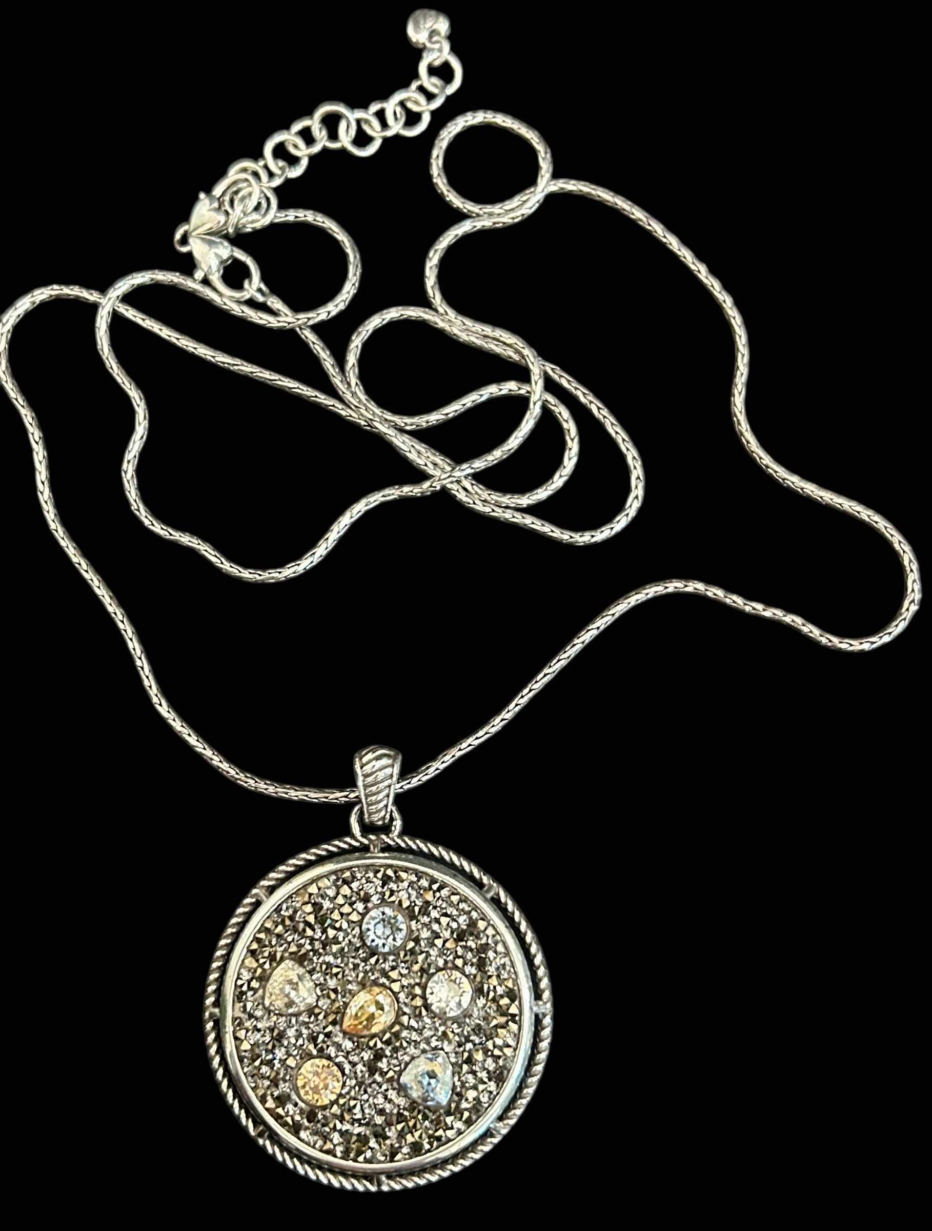 Photo 1 of BRIGHTON CRYSTAL ROCKS MEDLEY DREAM DRUSY QUARTZ SWAROVSKI REVERSIBLE  32” NECKLACE 