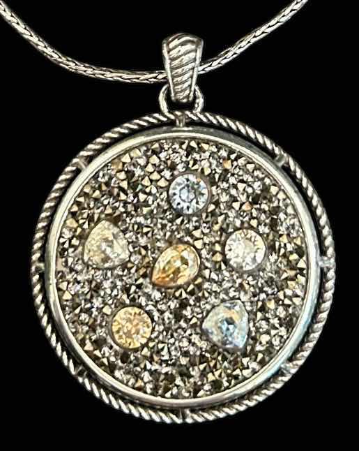 Photo 1 of BRIGHTON CRYSTAL ROCKS MEDLEY DREAM DRUSY QUARTZ SWAROVSKI REVERSIBLE  32” NECKLACE 