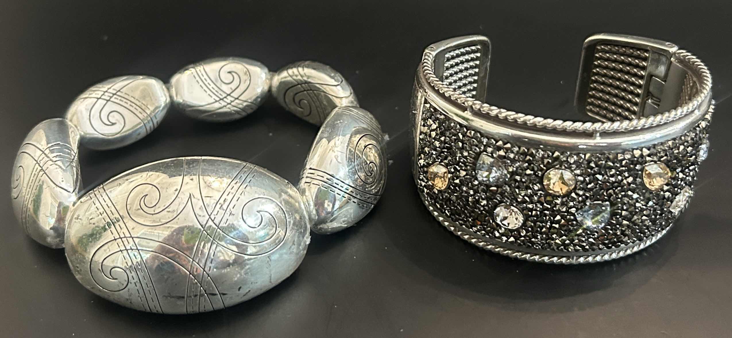 Photo 1 of 2-BRIGHTON ANTIQUE SILVER-TONE CUFF BRACELETS