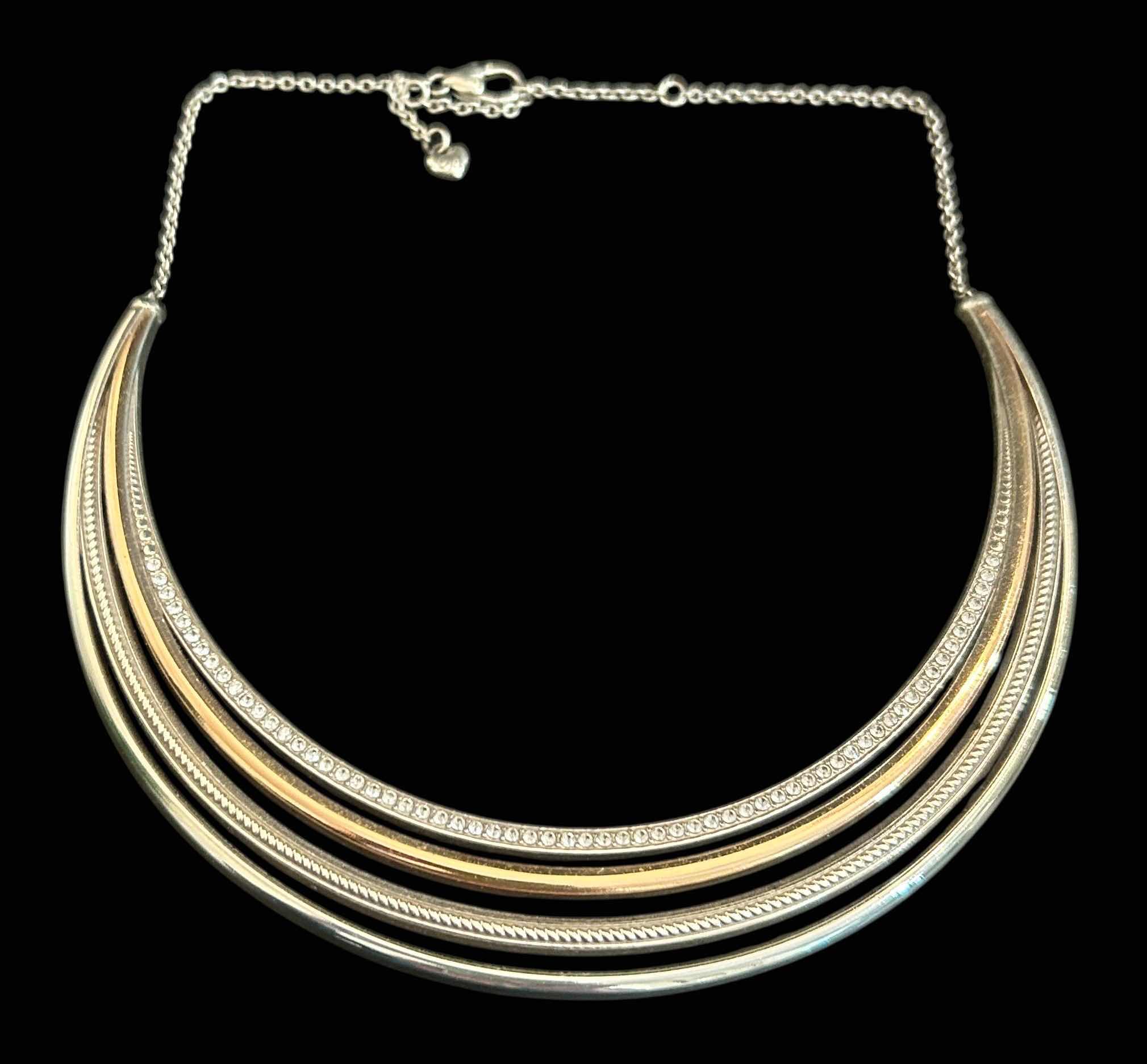 Photo 1 of BRIGHTON GOLD & SILVER TONE CHOCKER NECKLACE