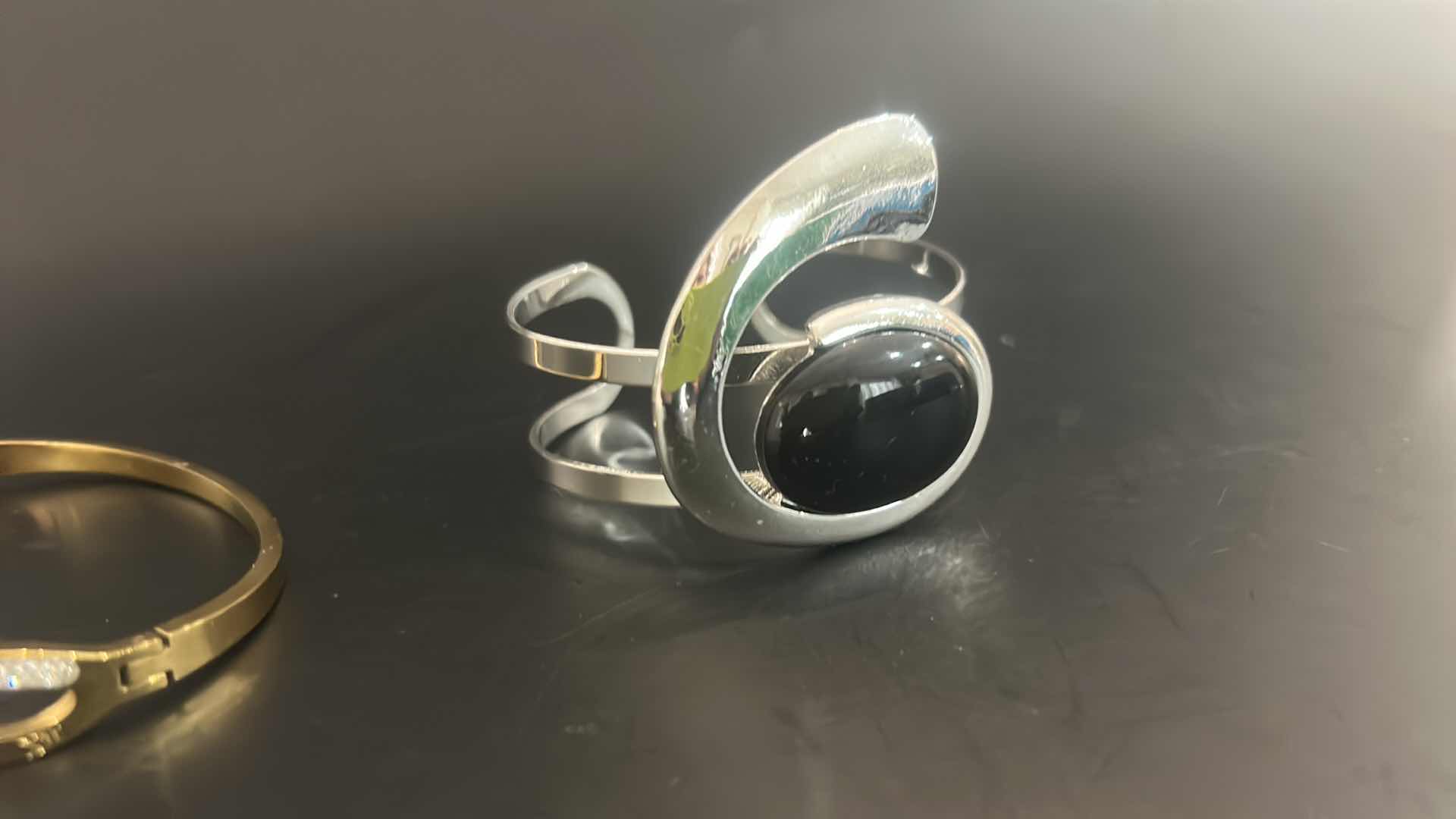 Photo 1 of 5-FAUX DIAMOND GOLD & SILVER TONE FASHION BRACELETS