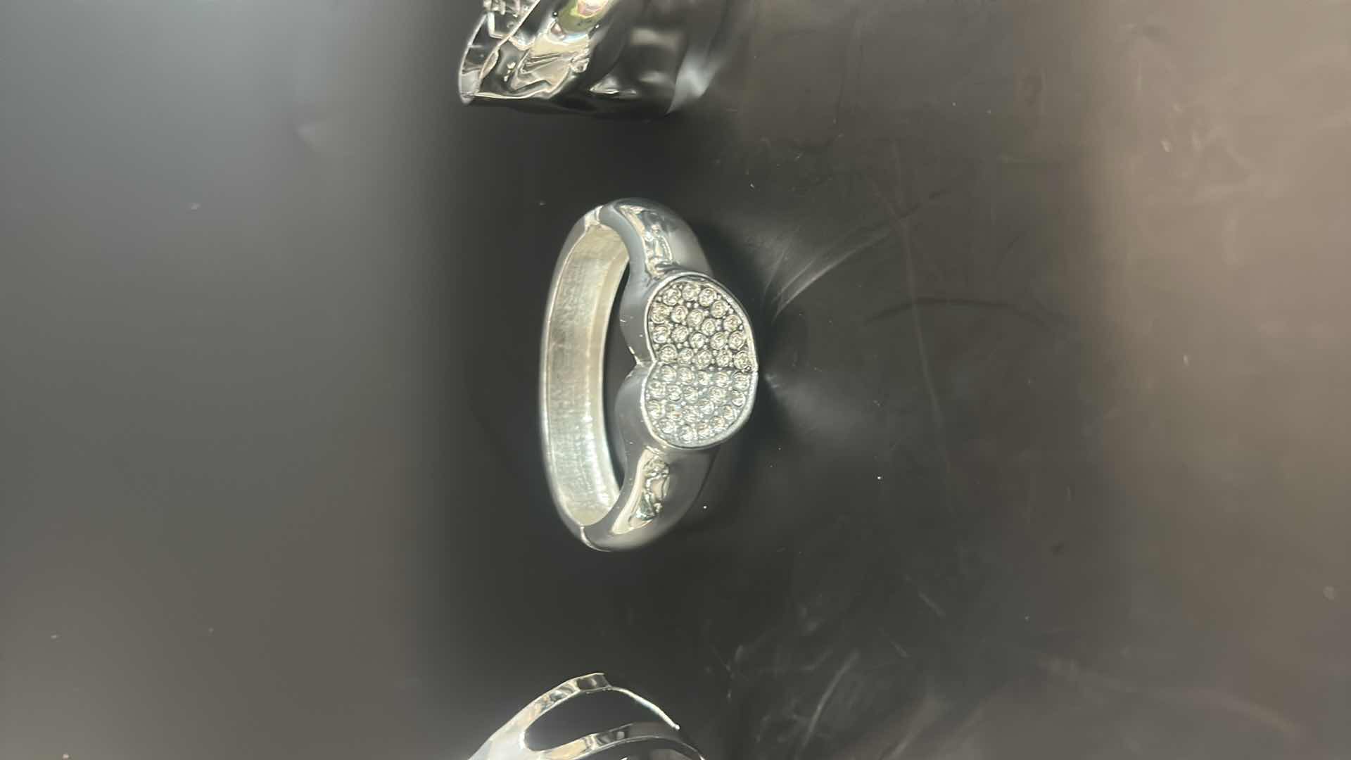 Photo 1 of 4-SILVER-TONE BRACELETS, CHOKER NECKLACE W CIRCLE PENDANT 