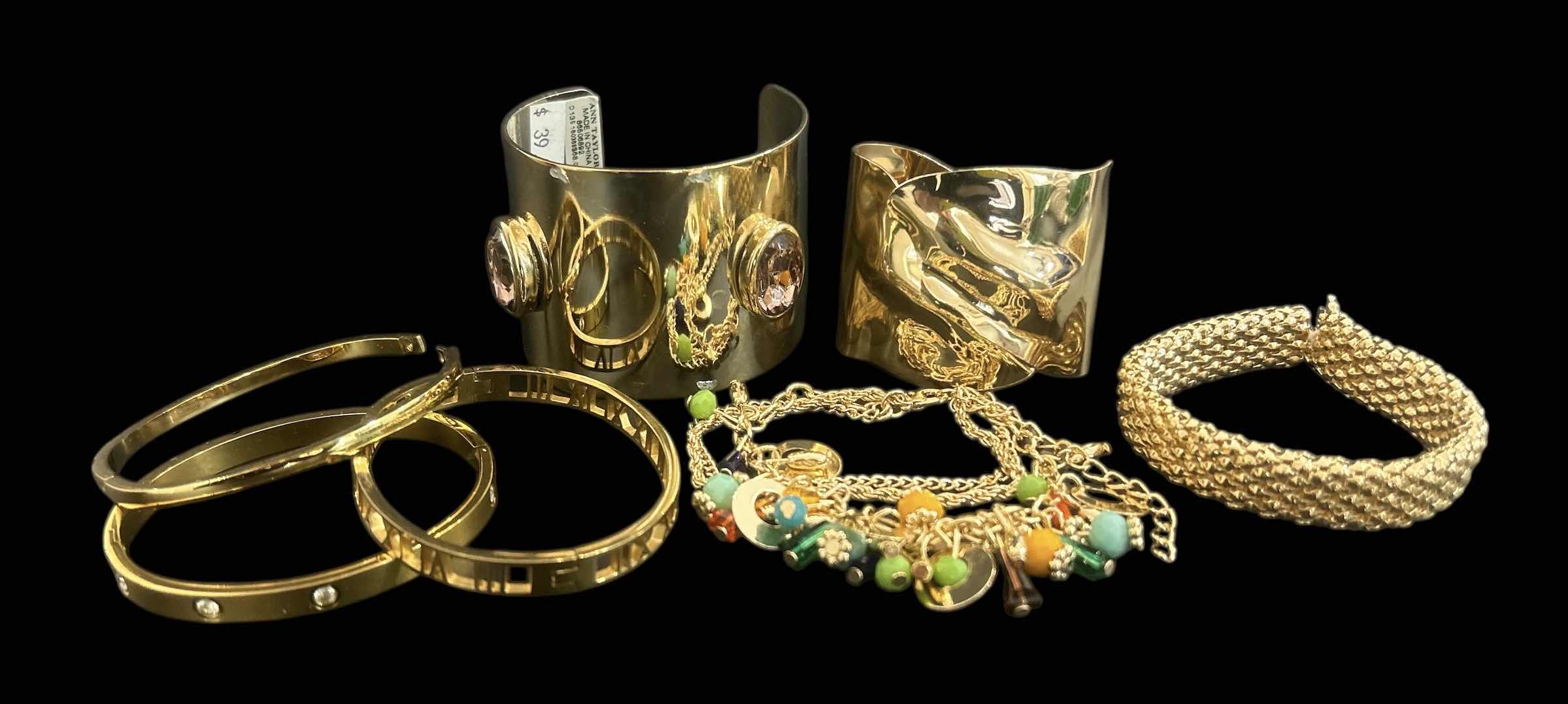 Photo 1 of 7-GOLD TONE FASHION BRACELETS