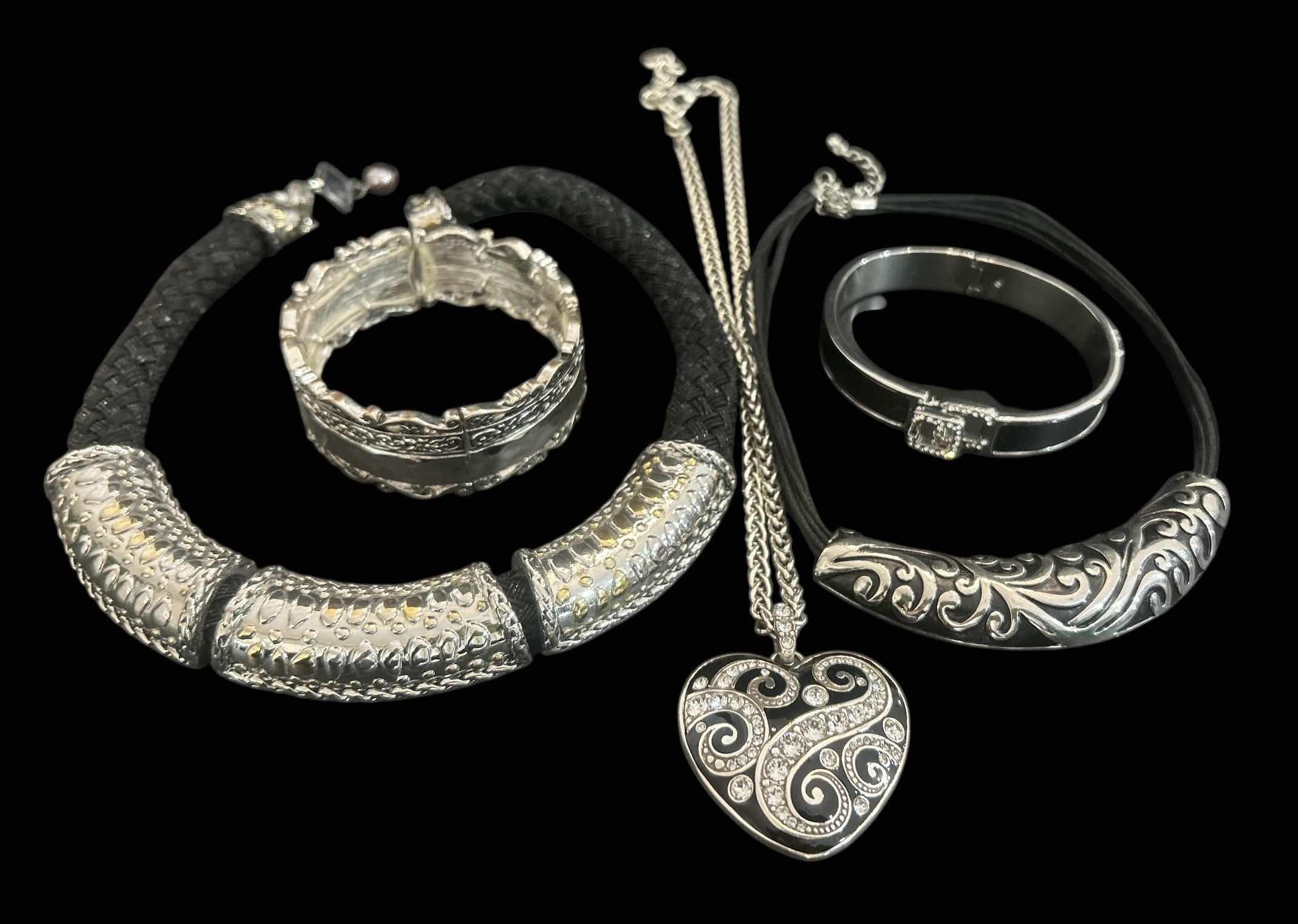 Photo 1 of BLACK W SILVER TONE FASHION NECKLACES & BRACELETS 
