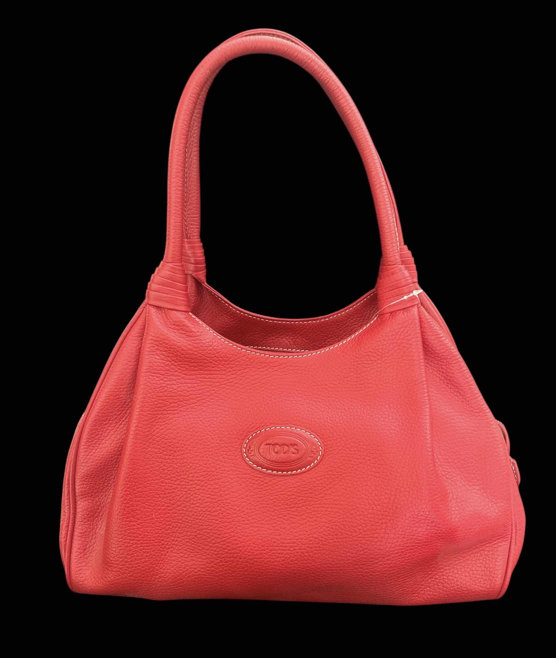 Photo 1 of AUTHENTIC "TOD’S" RED LEATHER HOBO HANDBAG