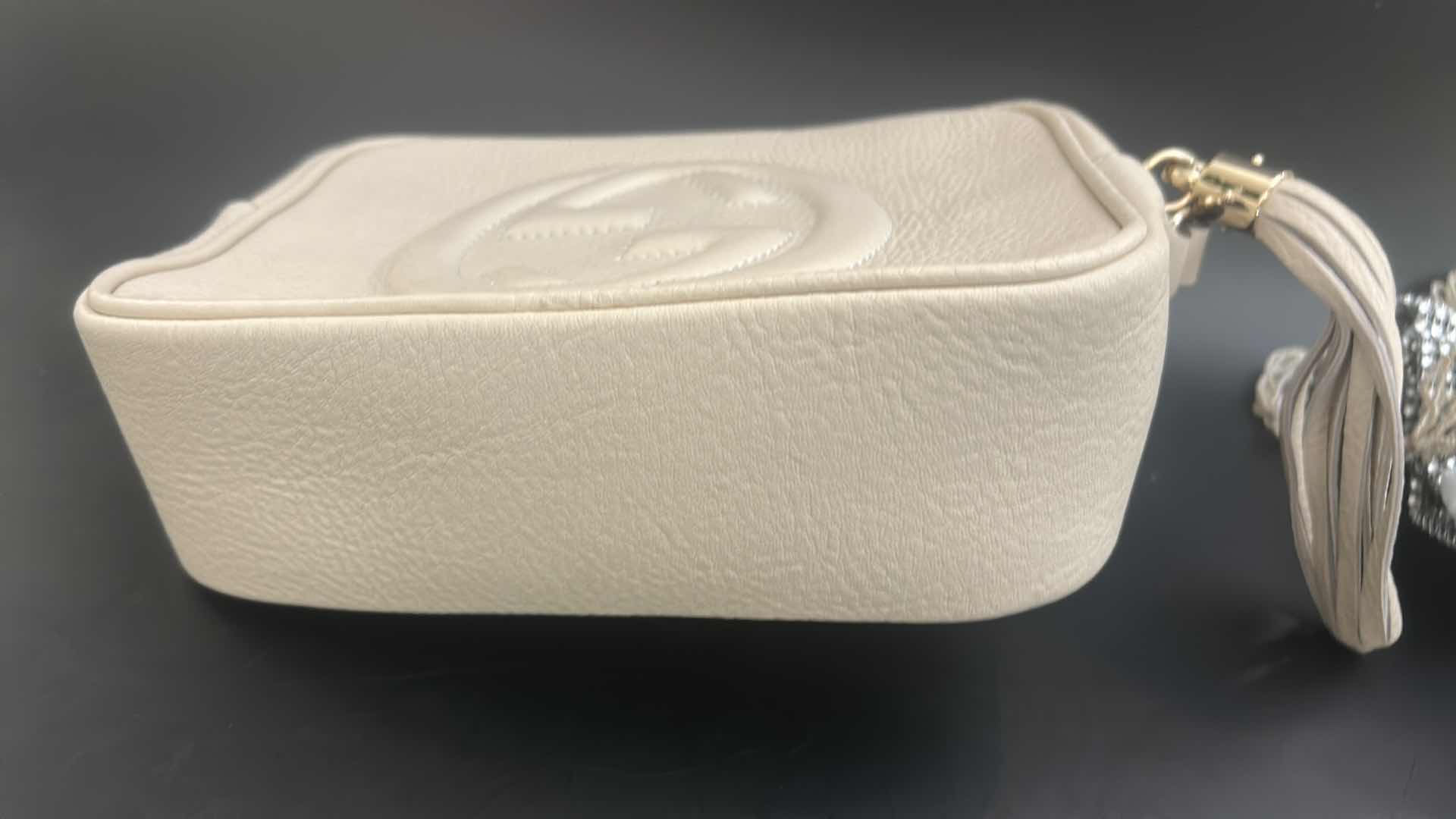 Photo 1 of AUTHENTIC "GUCCI" SOHO TASSEL DISCO PEBBLED CALFSKIN LEATHER CROSSBODY