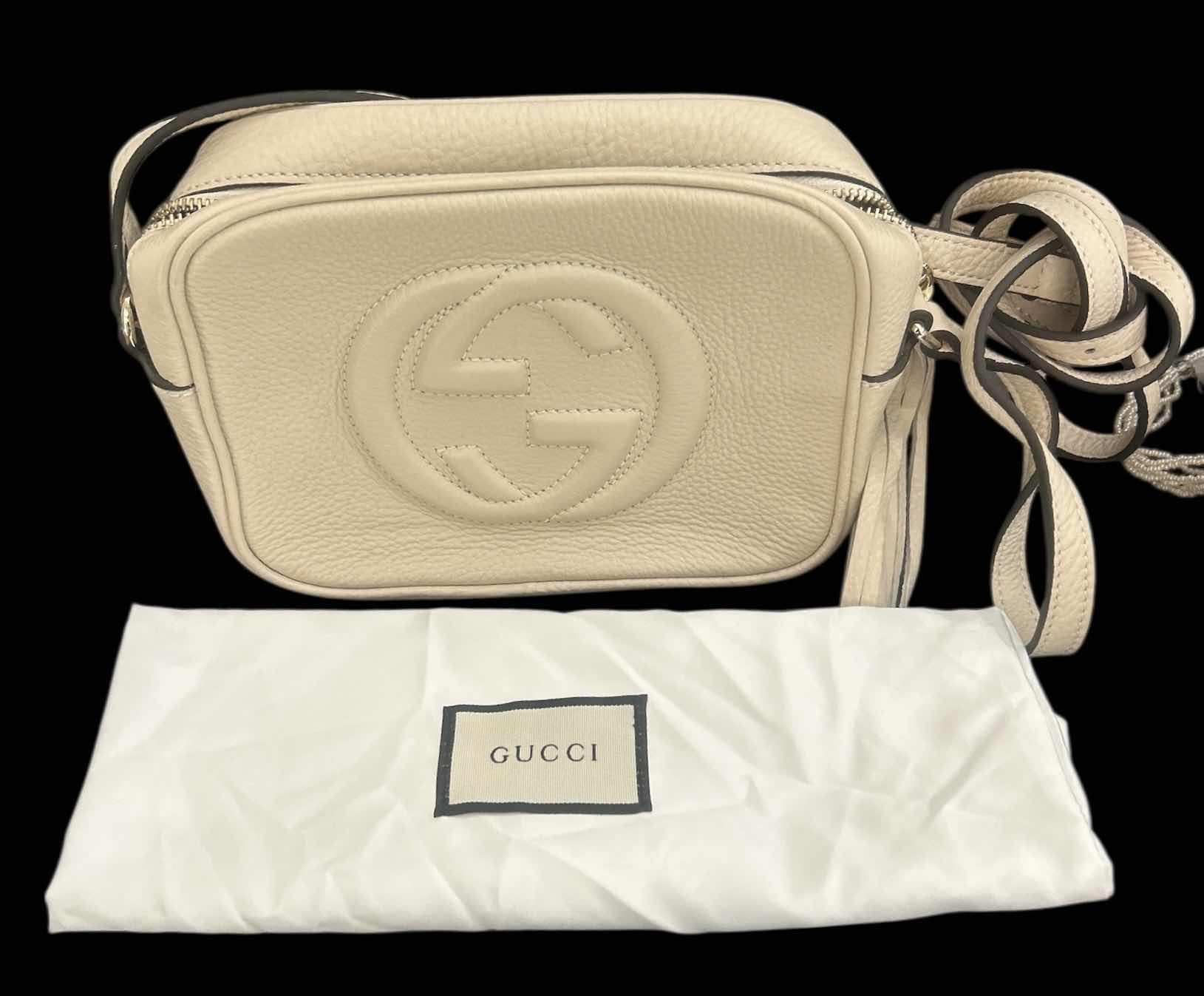 Photo 1 of AUTHENTIC "GUCCI" SOHO TASSEL DISCO PEBBLED CALFSKIN LEATHER CROSSBODY