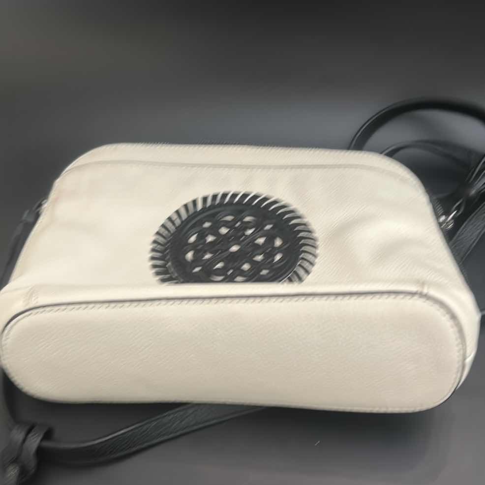 Photo 1 of BRIGHTON WHITE & BLACK LEONA CROSSBODY ORGANIZER HANDBAG