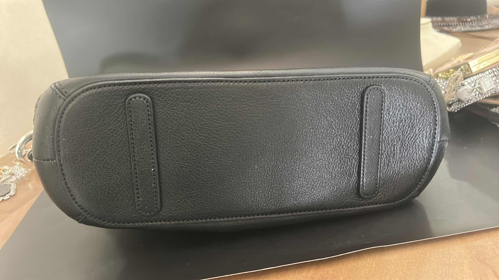 Photo 1 of BRIGHTON AYANNA AFRICAN STORIES LEOPARD & BLACK LEATHER TOTE HANDBAG