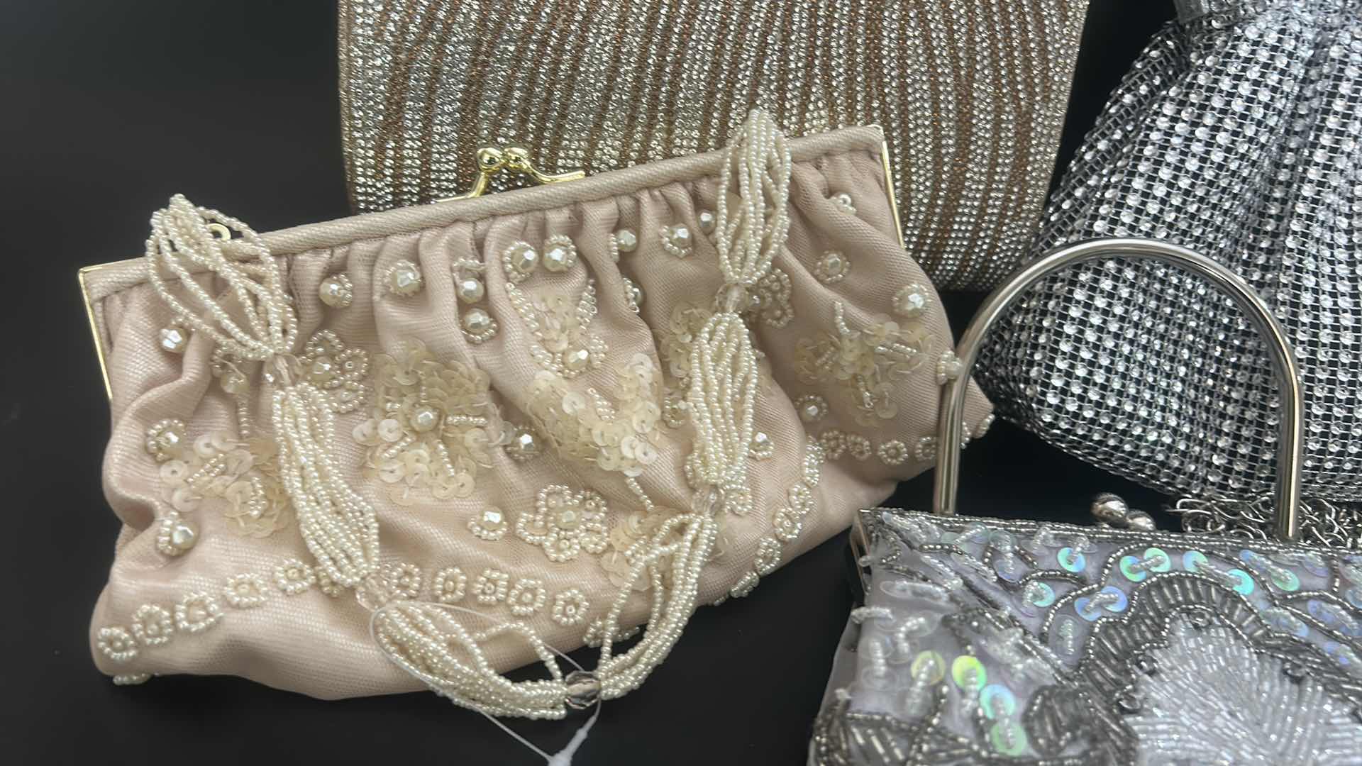 Photo 1 of 4-VINTAGE STYLE BEADED CLUTCH HANDBAGS