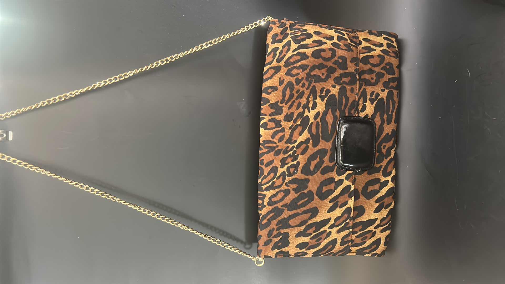 Photo 1 of CHICO'S LEOPARD CLUTCH PURSE, 2 FABRIC HATS, SILVER-TONE W BLACK STONE BRACELET