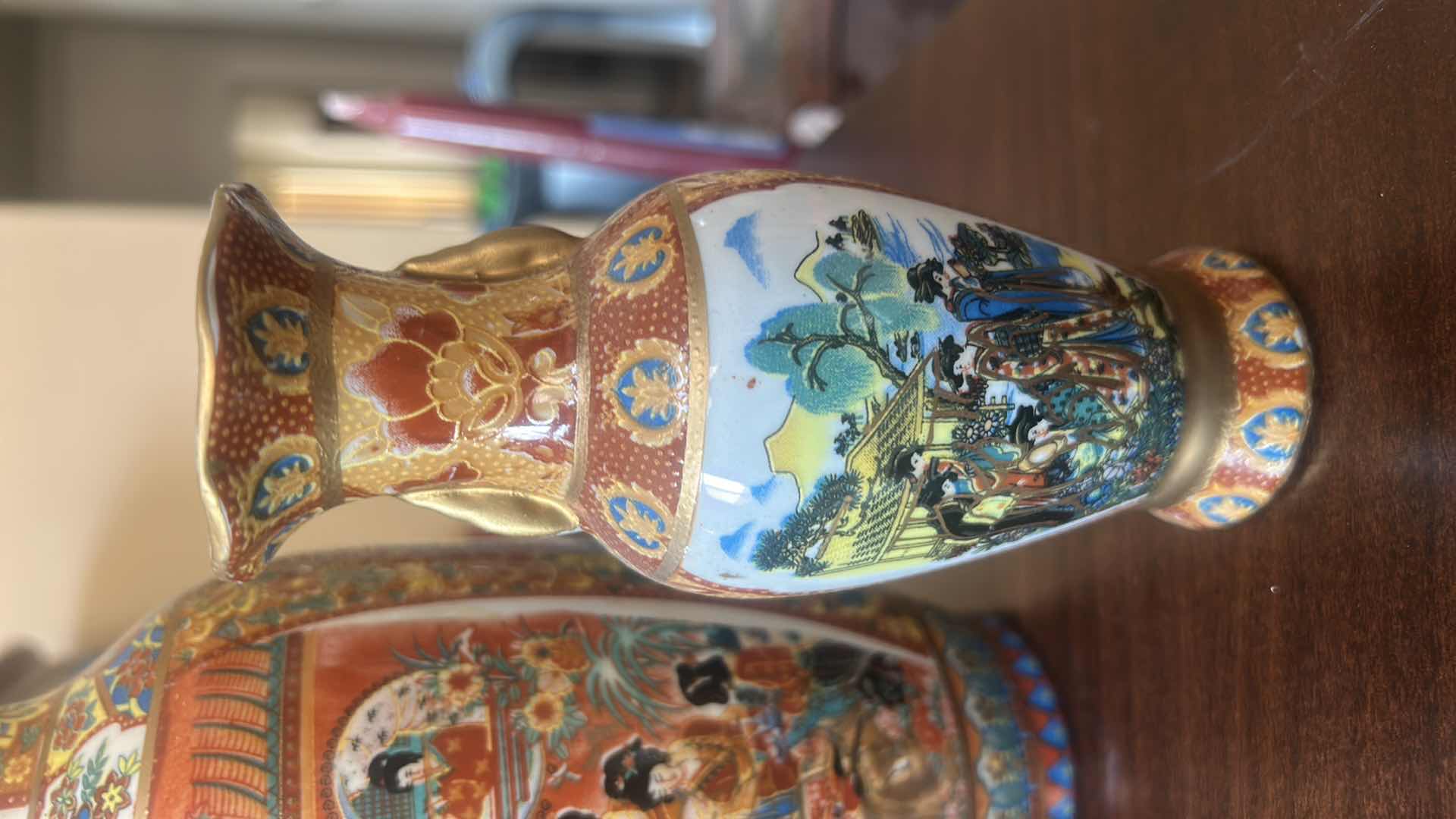 Photo 1 of 3 PORCELAIN VASES MADE IN CHINA ( TALLEST H 10”)