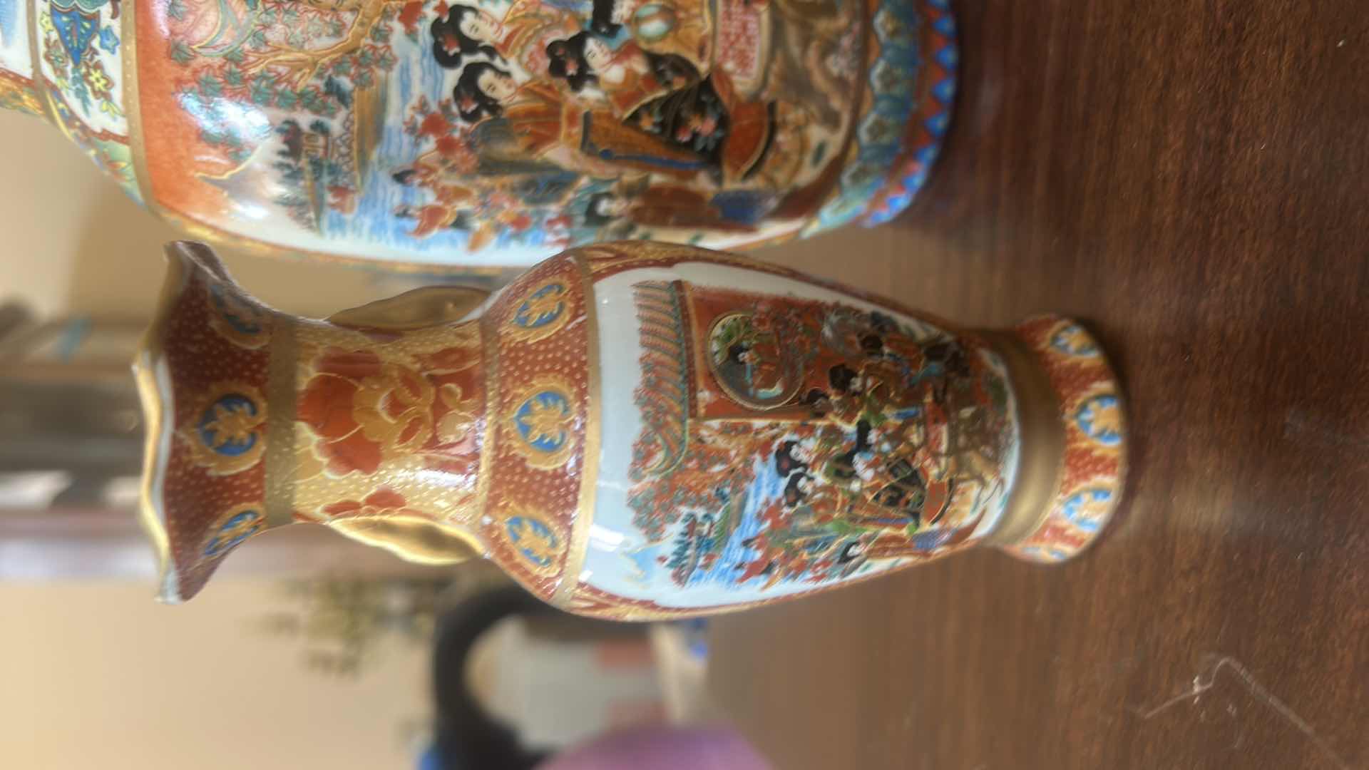Photo 1 of 3 PORCELAIN VASES MADE IN CHINA ( TALLEST H 10”)