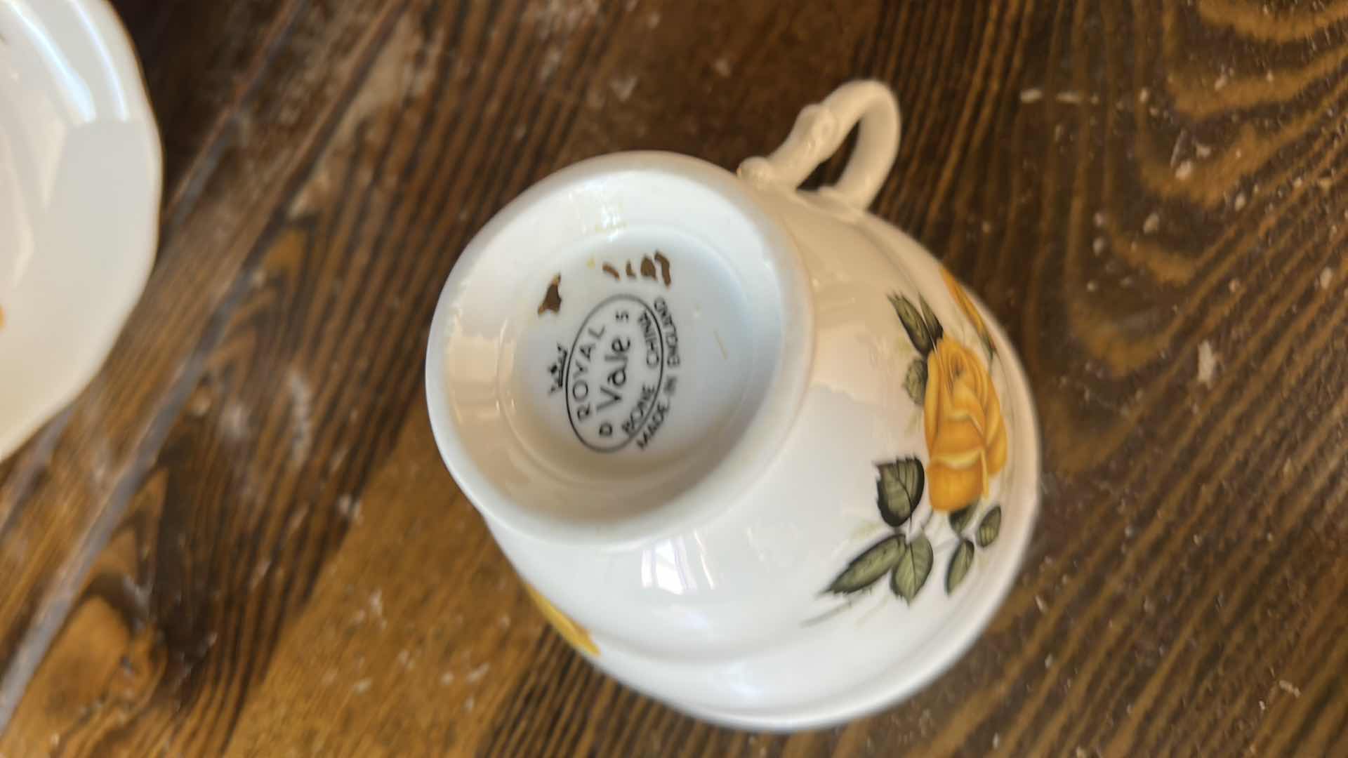 Photo 1 of 2 - BONE CHINA CUP AND SAUCERS